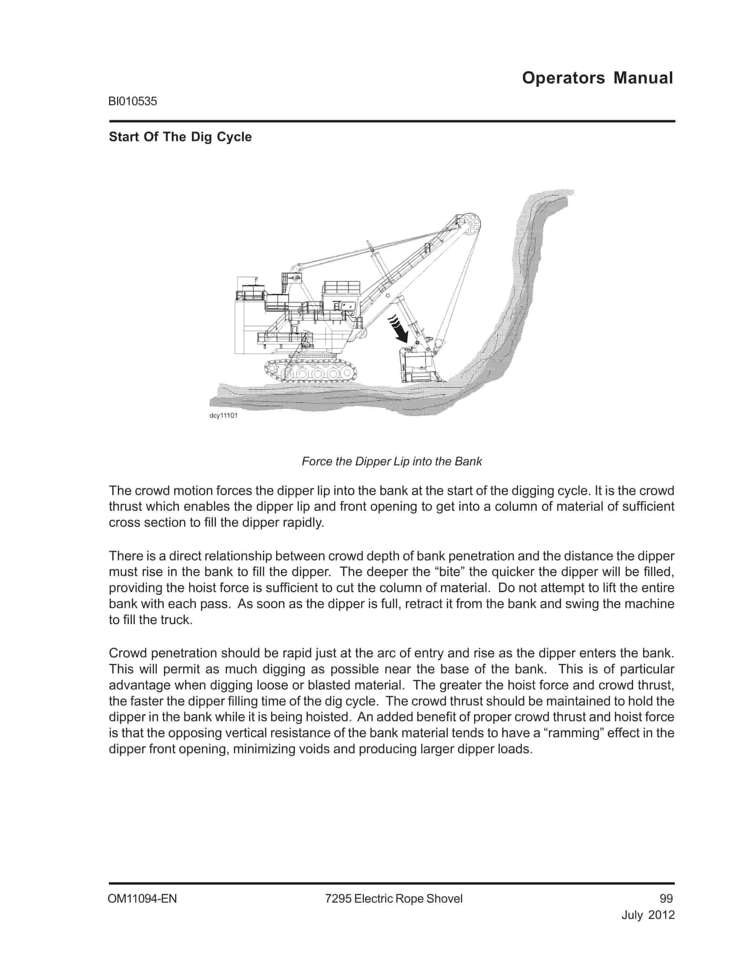 Caterpillar 7295 Electric Rope Shovel Operator Manual BI010535-5