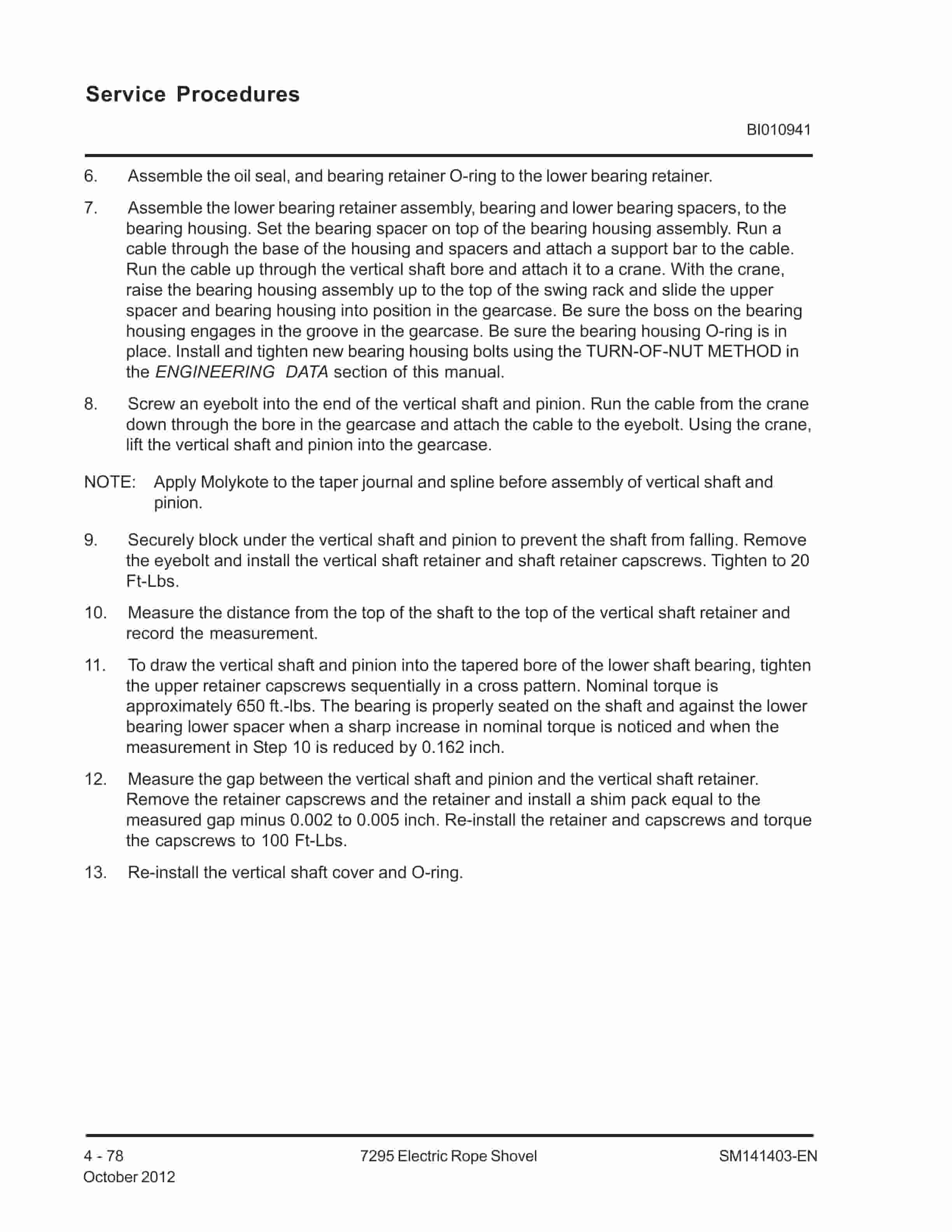 Caterpillar 7295 Electric Rope Shovel Service Manual BI010935 2 Caterpillar 7295 Electric Rope Shovel Service Manual BI010935 - Image 2
