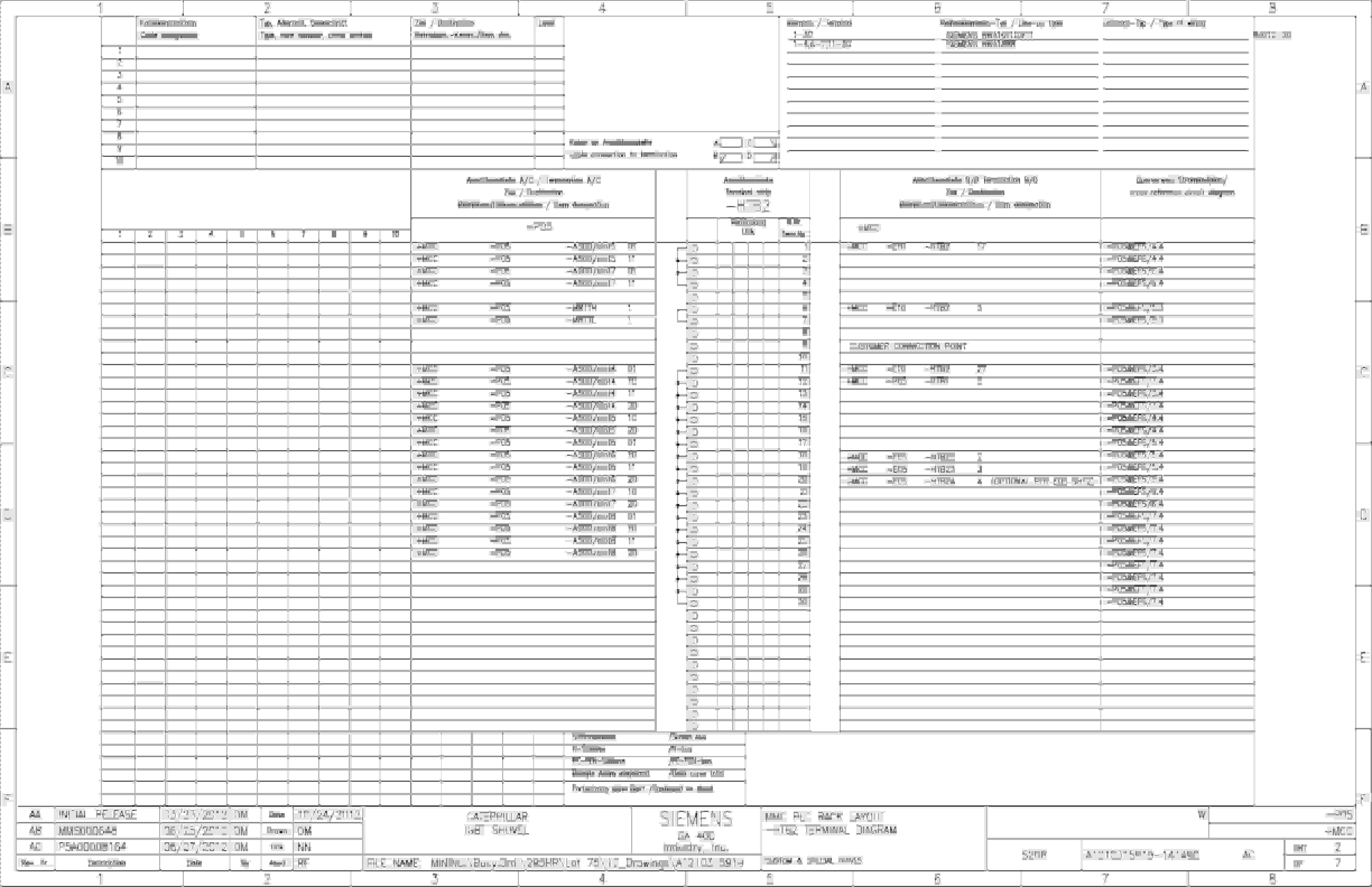 Caterpillar 7295 Shovel Motor Control Center Wiring Diagrams BI012139 2 Caterpillar 7295 Shovel Motor Control Center Wiring Diagrams BI012139 - Image 2