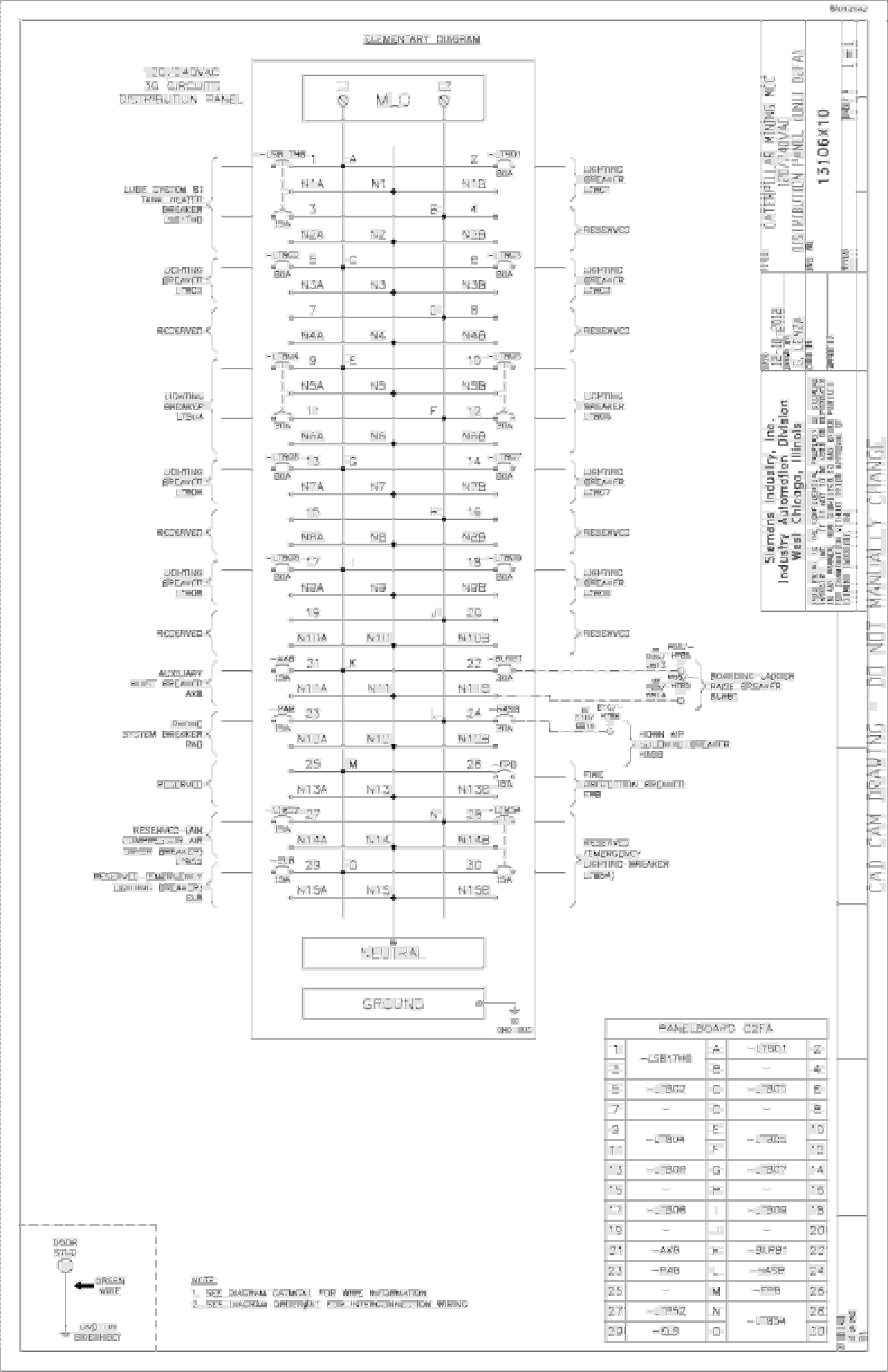 Caterpillar 7495 Shovel Motor Control Center Wiring Diagrams BI012142 3 Caterpillar 7495 Shovel Motor Control Center Wiring Diagrams BI012142 - Image 3