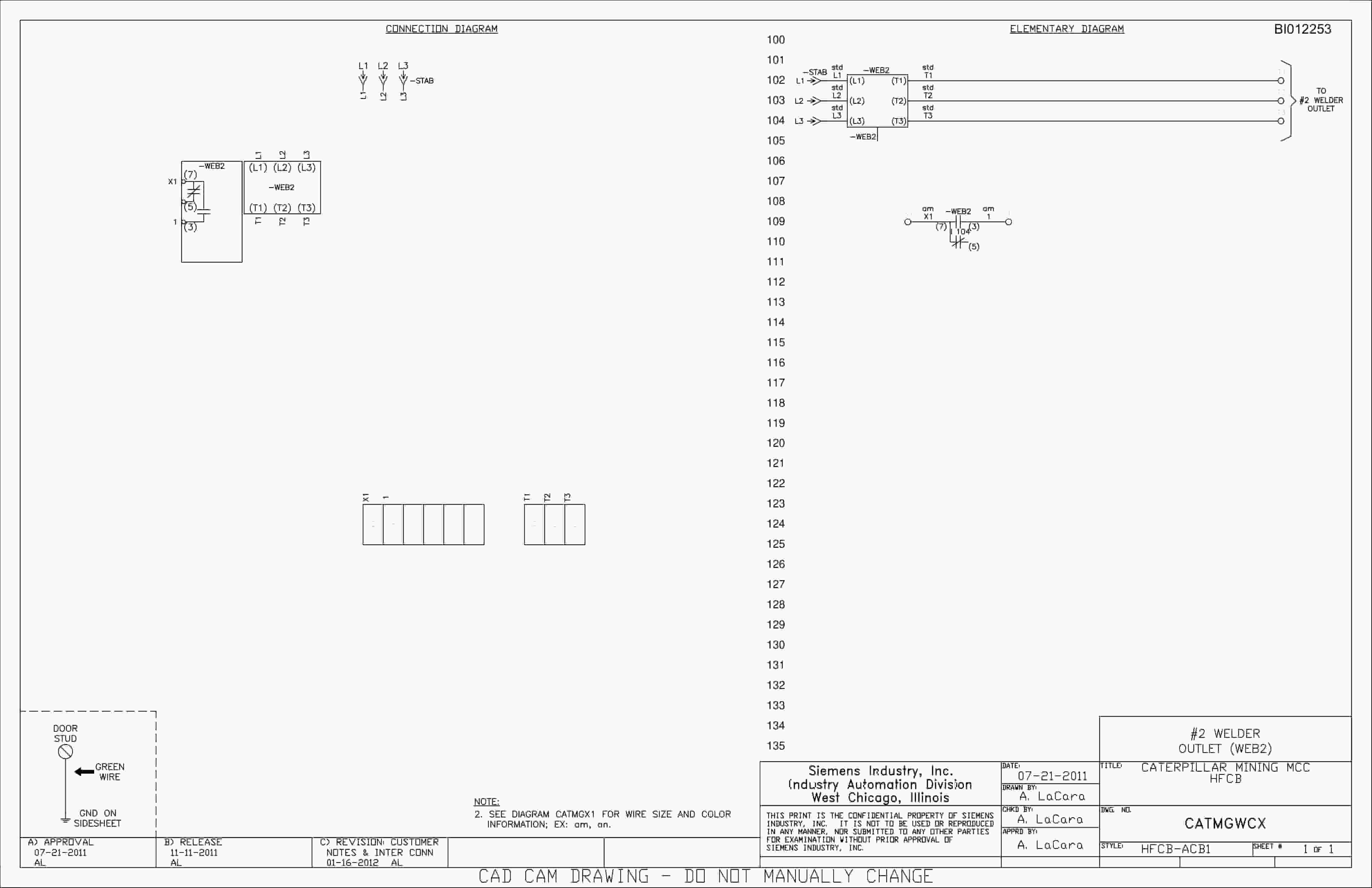 Caterpillar 7495 Shovel Motor Control Center Wiring Diagrams BI012253 5 Caterpillar 7495 Shovel Motor Control Center Wiring Diagrams BI012253 - Image 5