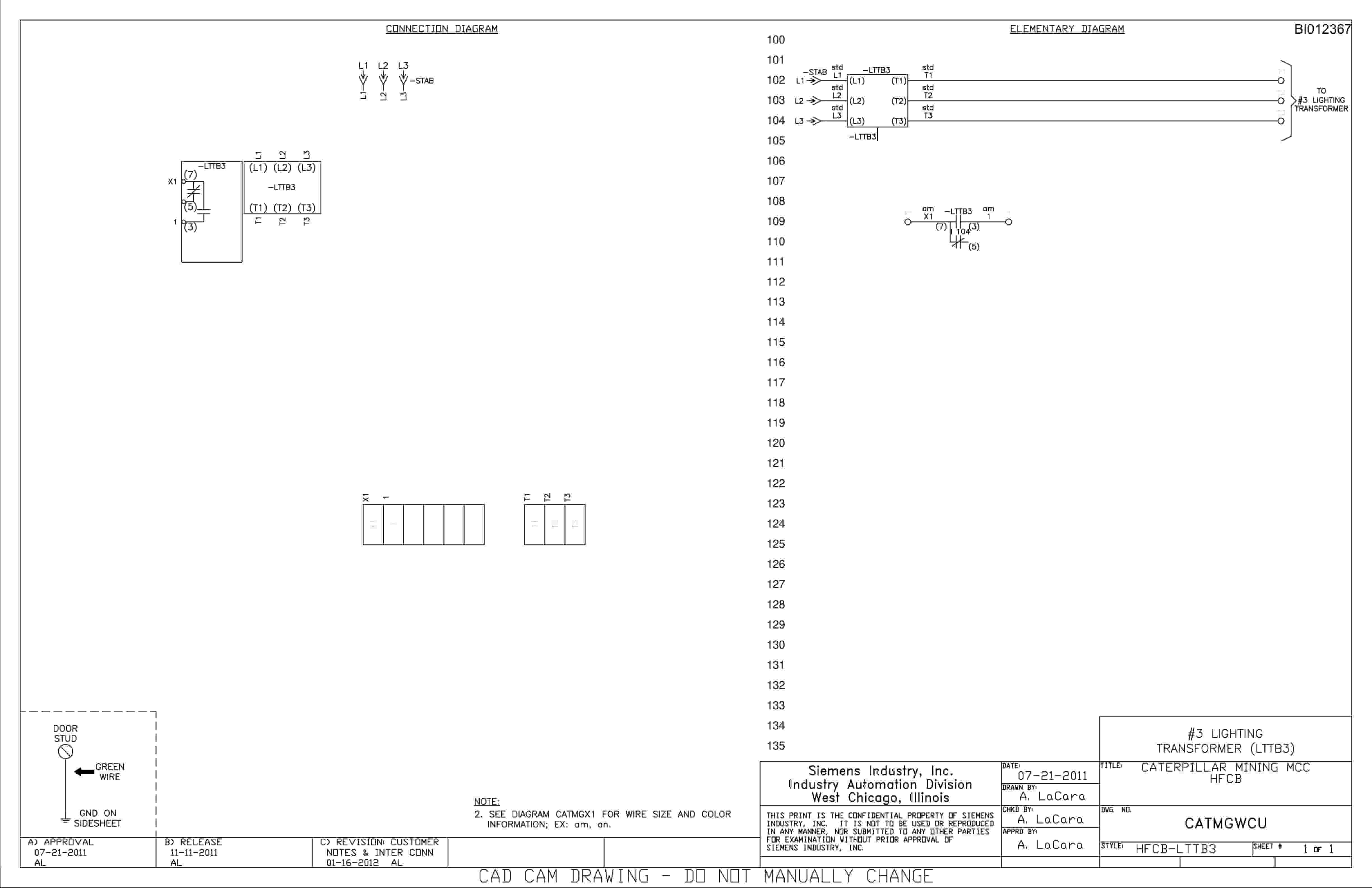 Caterpillar 7495 Shovel Motor Control Center Wiring Diagrams BI012367 5 Caterpillar 7495 Shovel Motor Control Center Wiring Diagrams BI012367 - Image 5