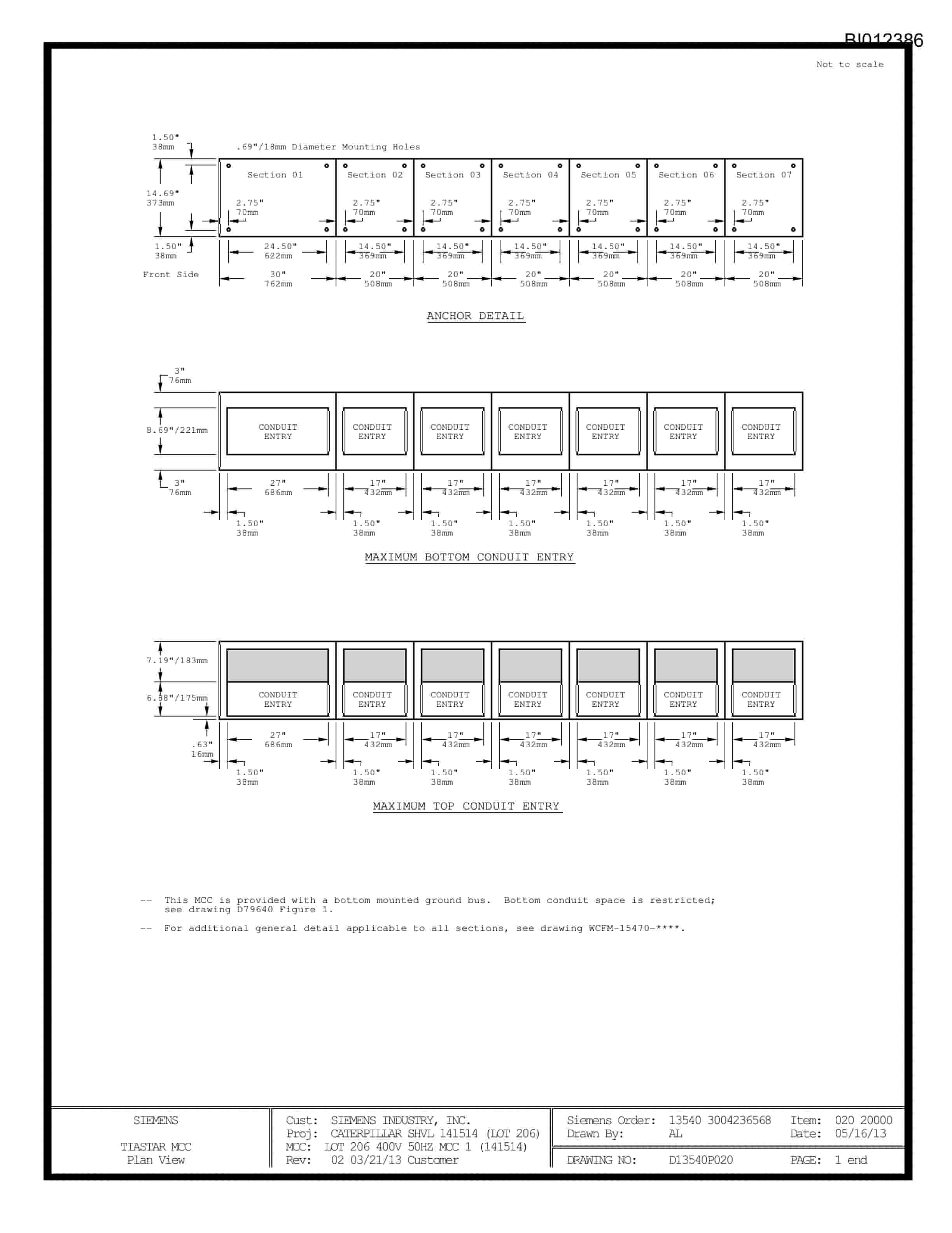 Caterpillar 7495 Shovel Motor Control Center Wiring Diagrams BI012386 2 Caterpillar 7495 Shovel Motor Control Center Wiring Diagrams BI012386 - Image 2