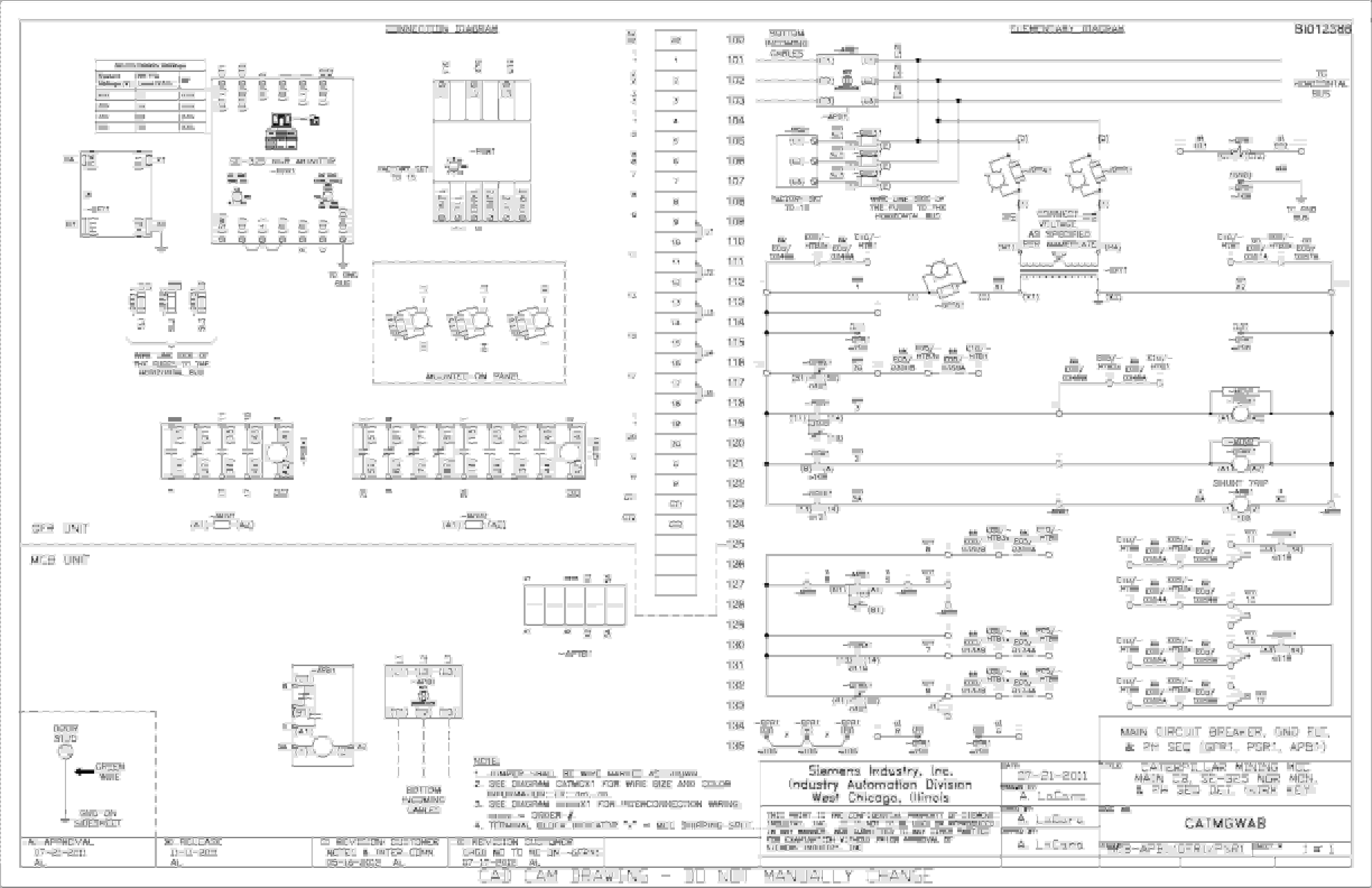 Caterpillar 7495 Shovel Motor Control Center Wiring Diagrams BI012386 3 Caterpillar 7495 Shovel Motor Control Center Wiring Diagrams BI012386 - Image 3