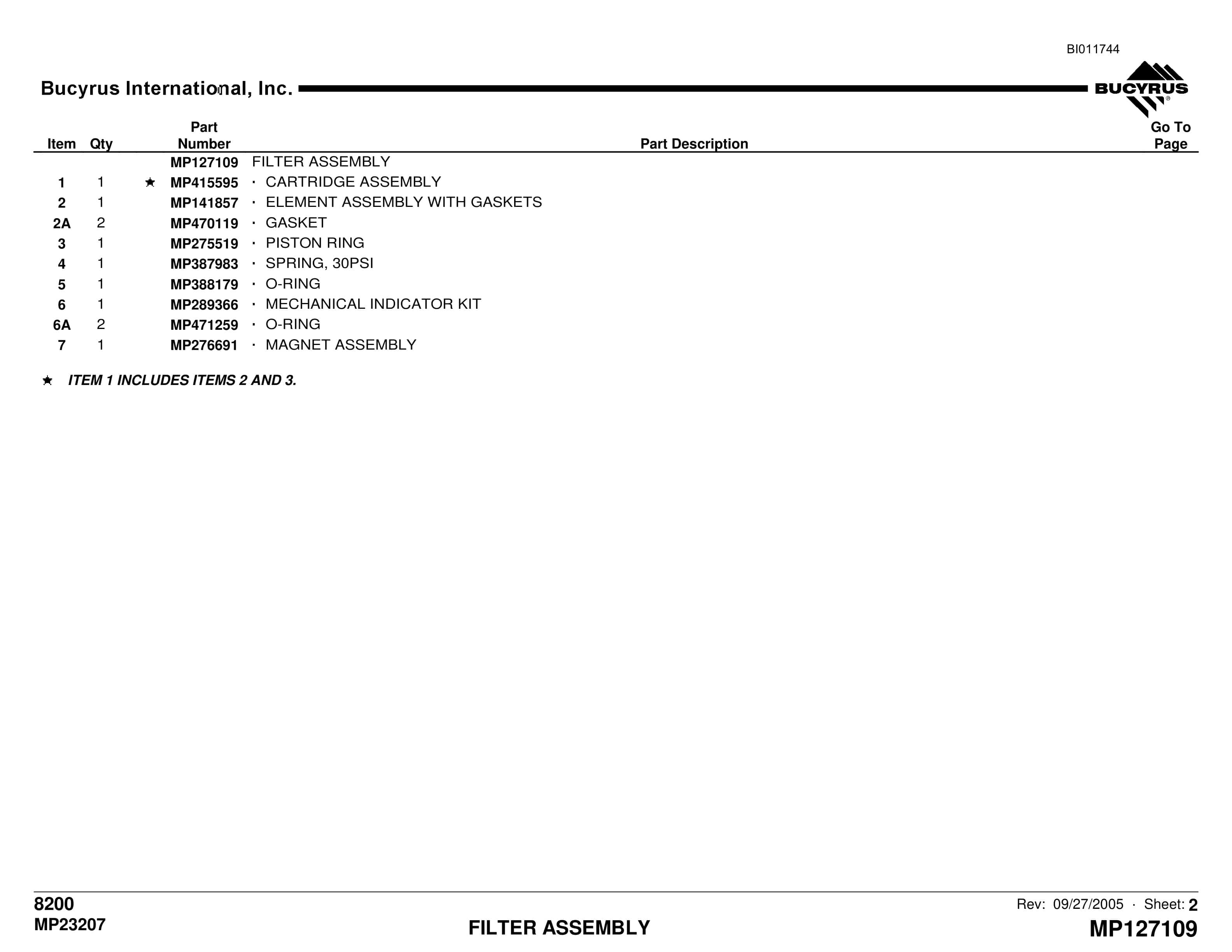 Caterpillar 8200 Parts Manual BI011744-4