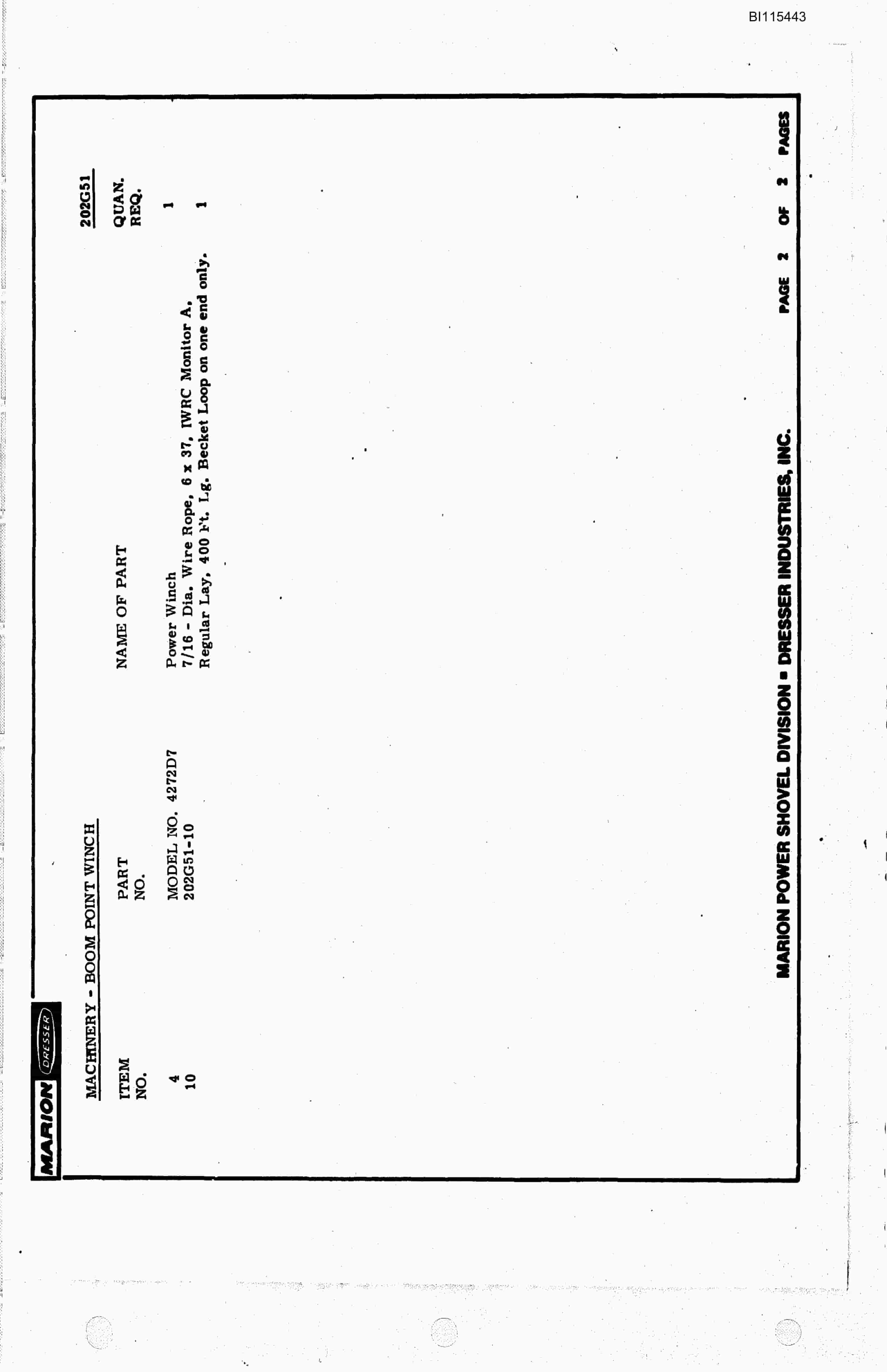 Caterpillar 8200 Parts Manual BI115443-4