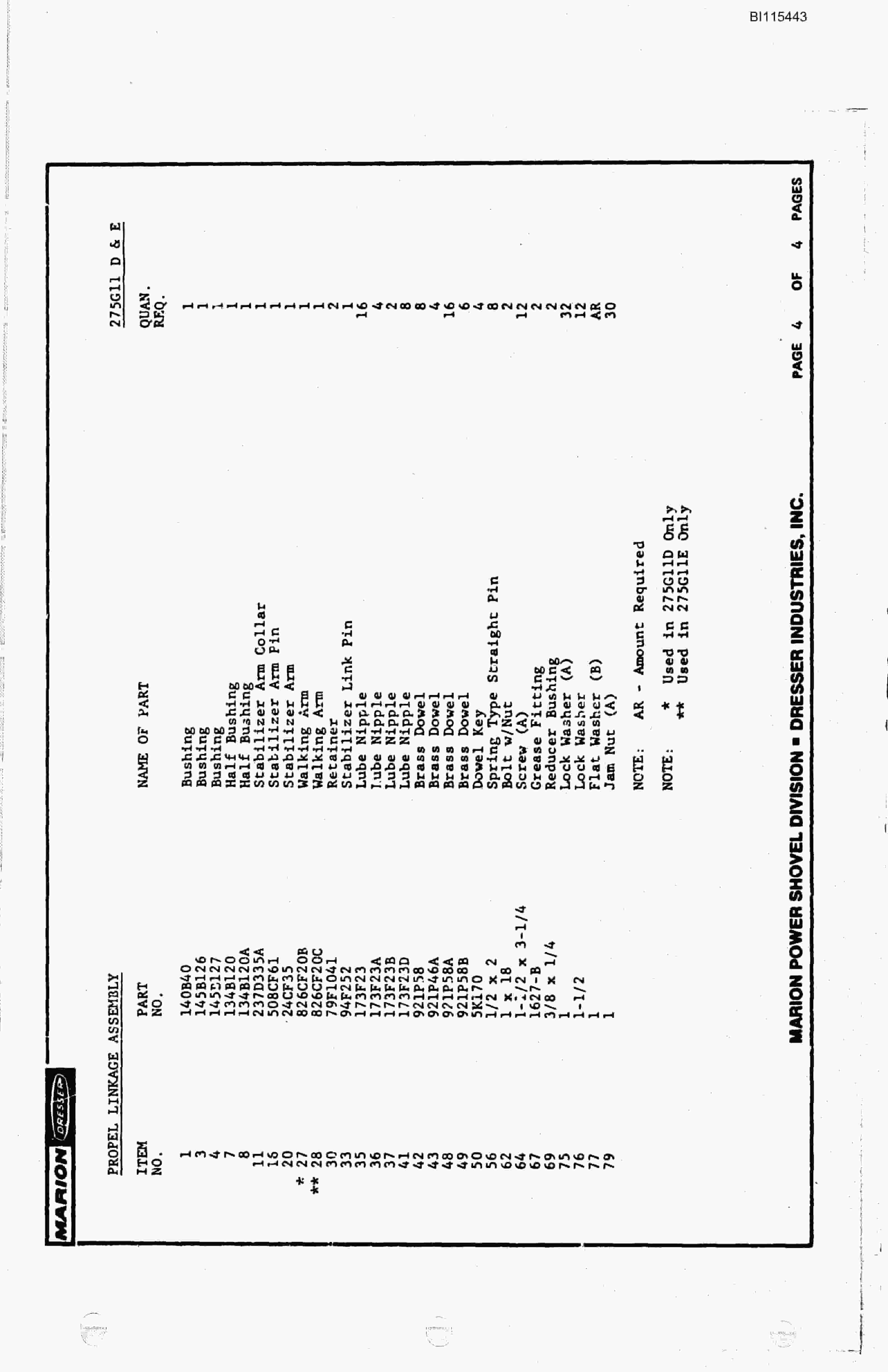 Caterpillar 8200 Parts Manual BI115443-5