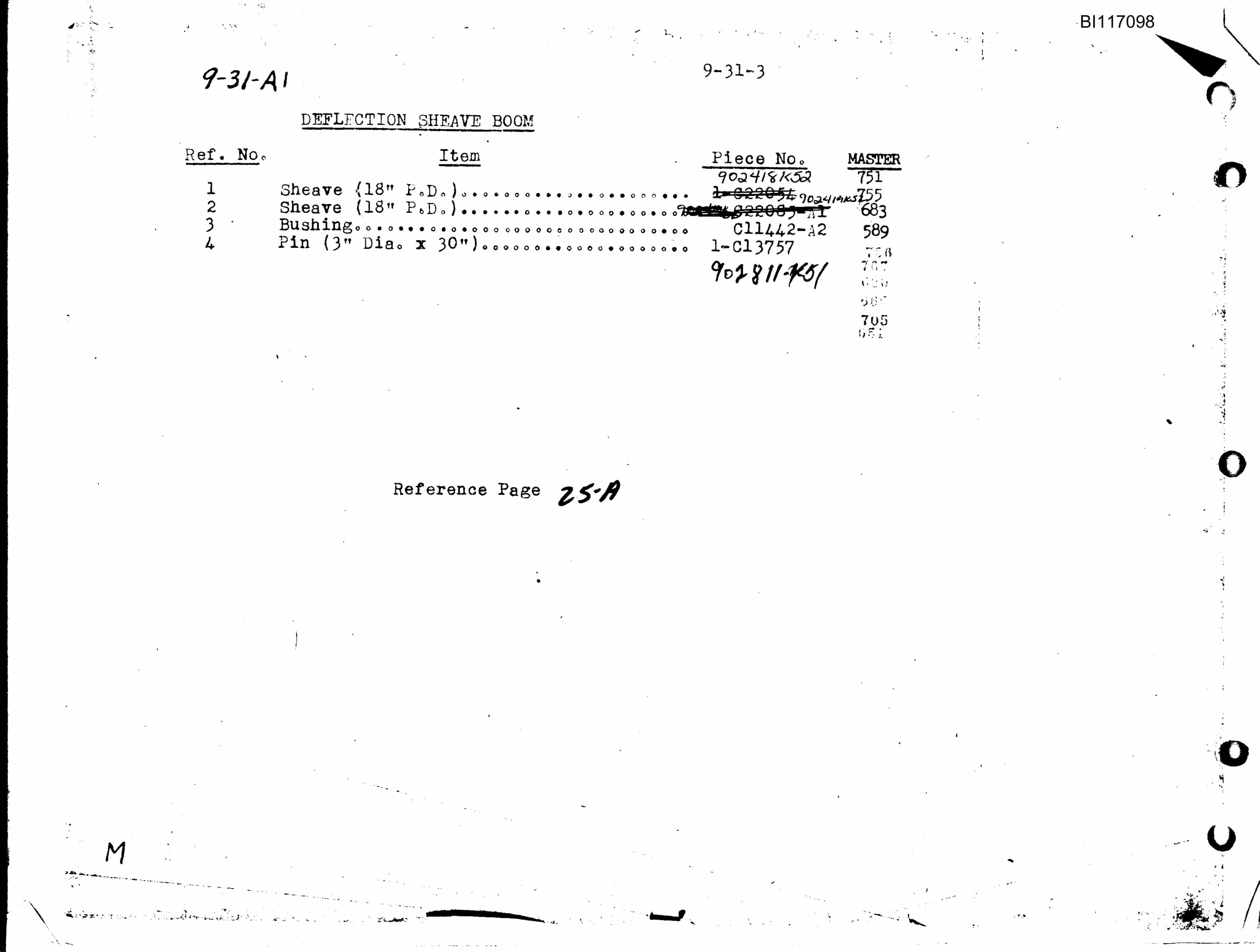 Caterpillar 9W-651 Parts Manual BI117098-4