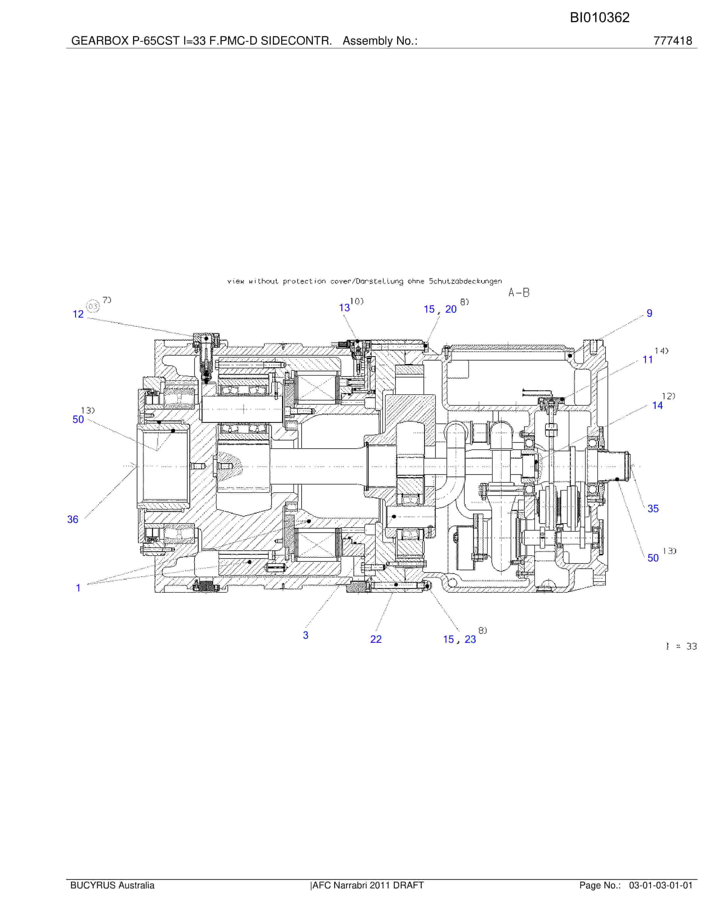 Caterpillar AFC Narrabri 2011 Draft Parts Manual BI010362-5