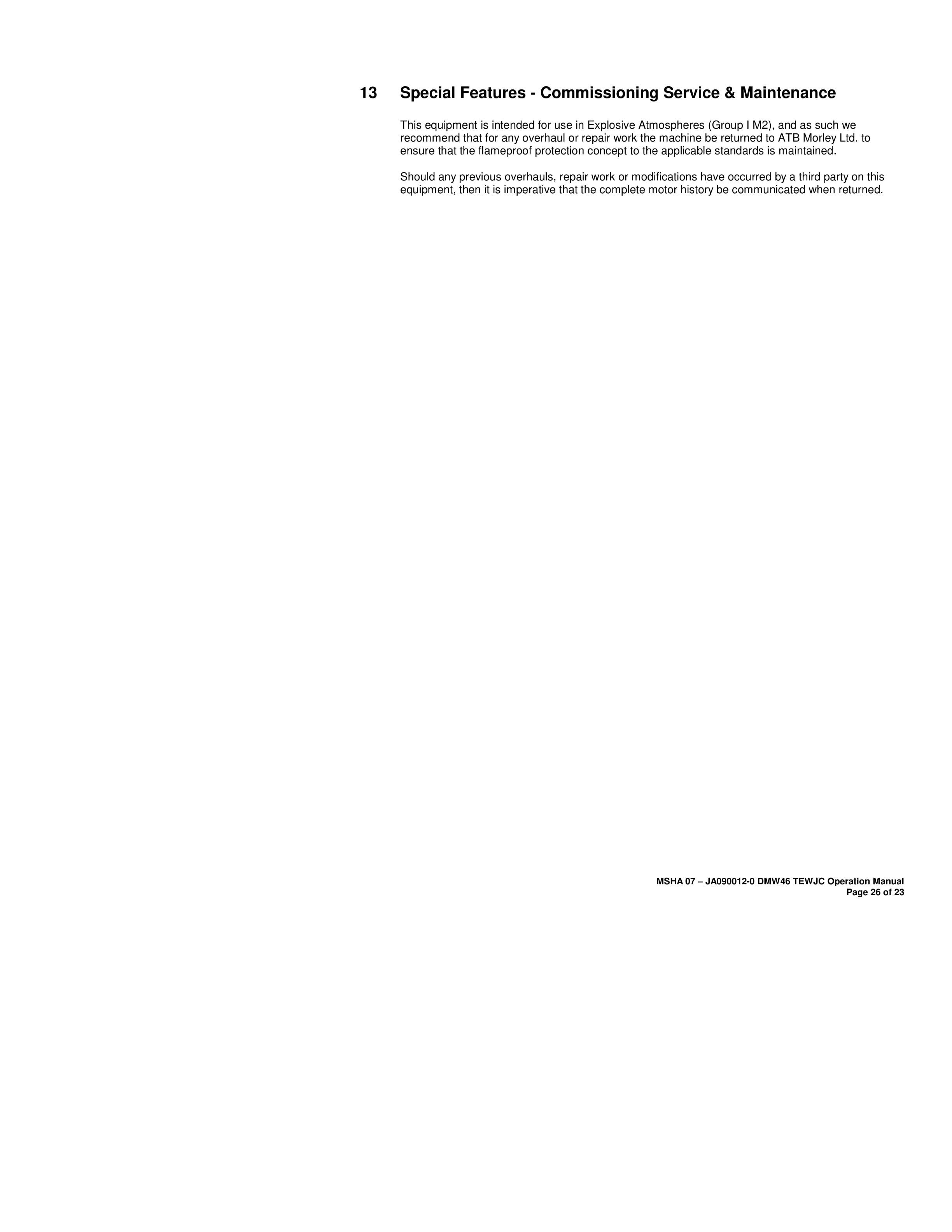 Caterpillar ATB Morley Motor Crusher Operation And Maintenance Manual BI019787-4