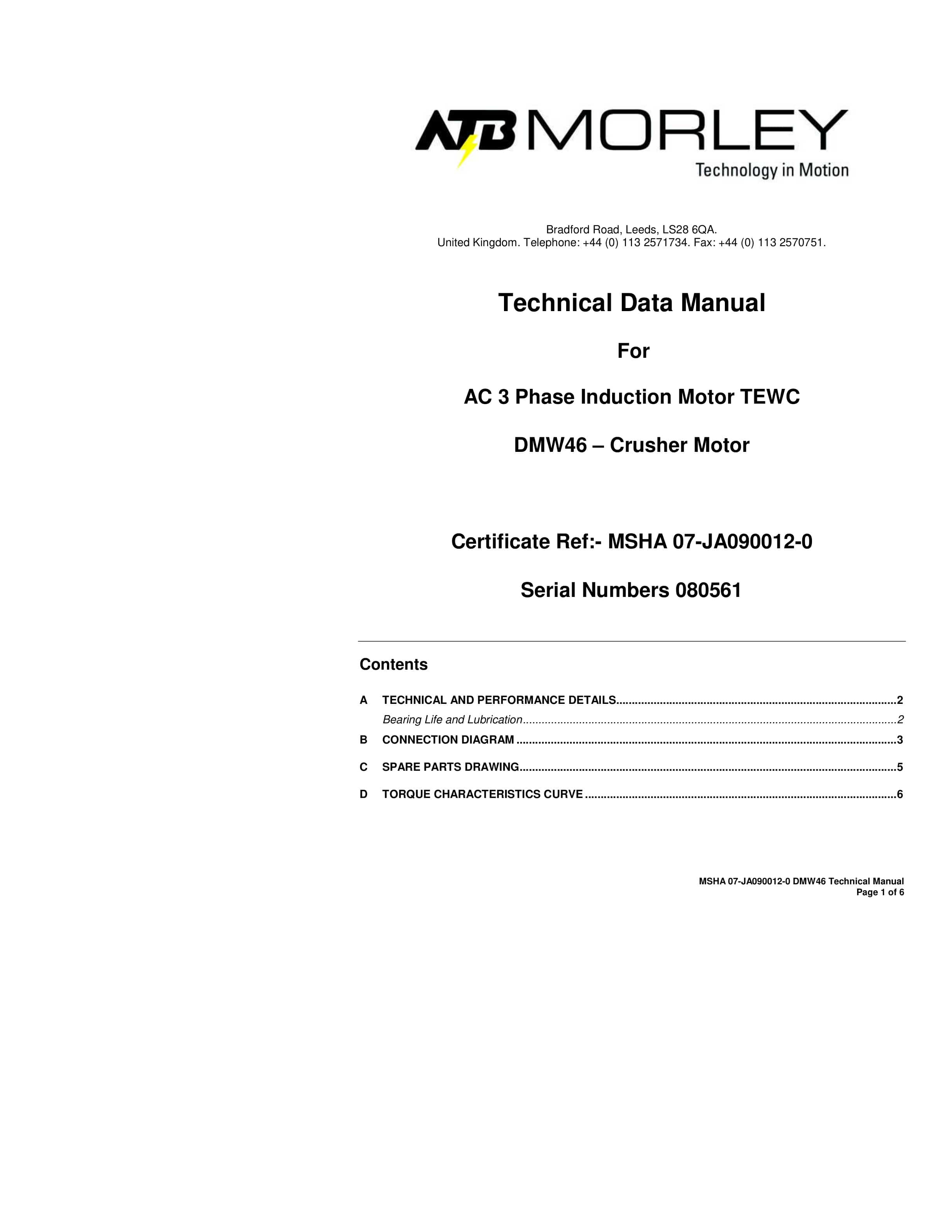 Caterpillar ATB Morley Motor Crusher Operation And Maintenance Manual BI019787-5