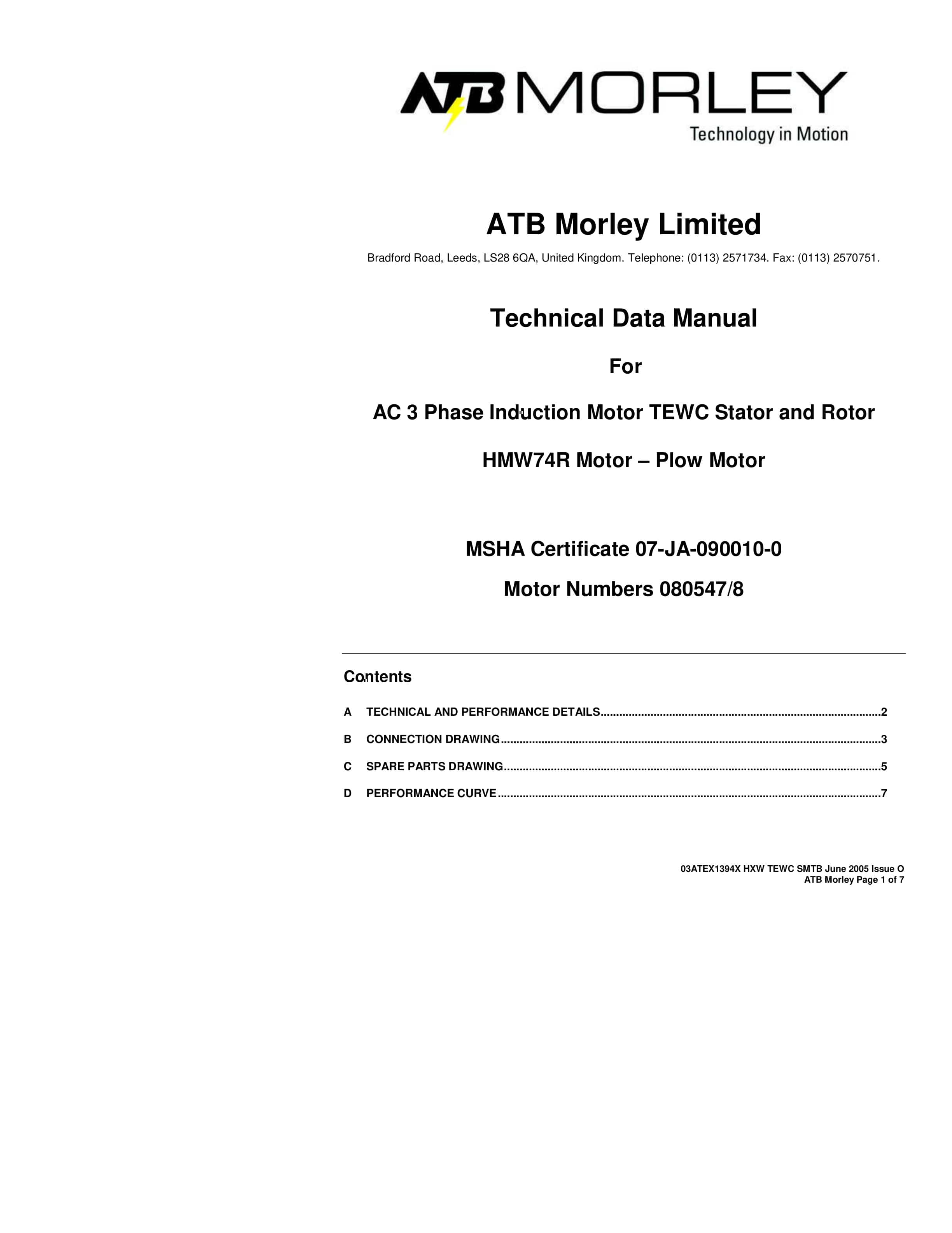 Caterpillar ATB Morley Motor Plow Operation And Maintenance Manual BI019788-5