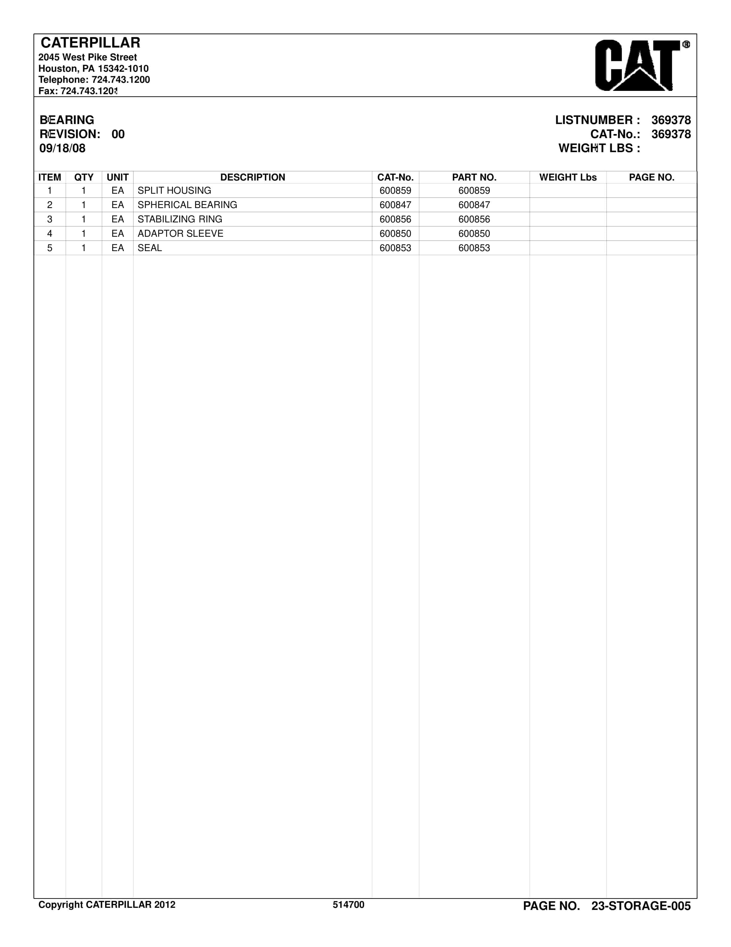 Caterpillar Belt System Parts And Service Manual BI019349-3