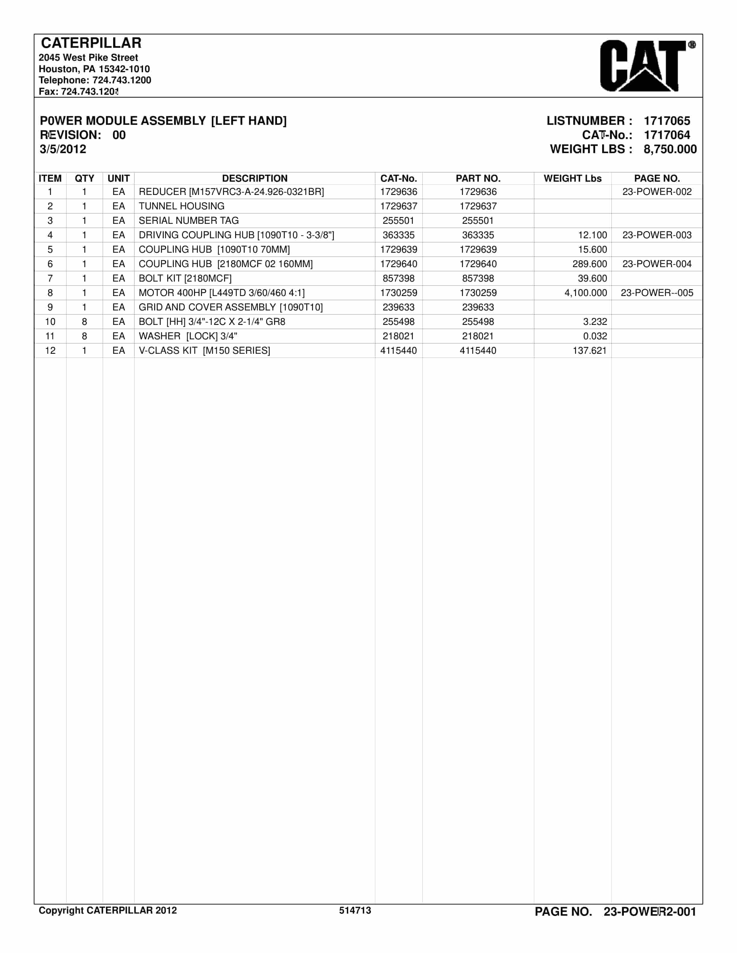 Caterpillar Belt System Parts And Service Manual BI019350-3