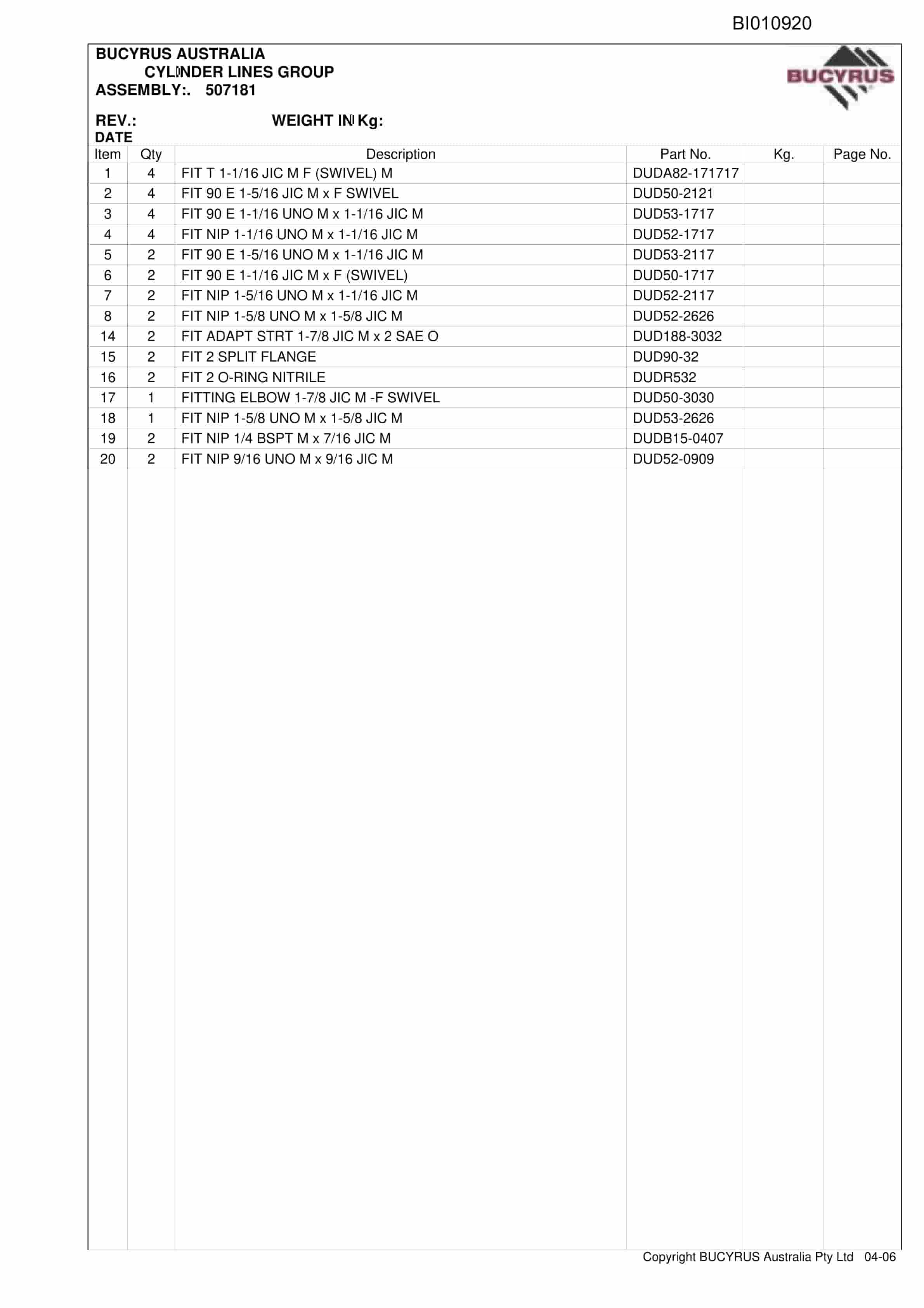 Caterpillar BIS MH40 Shield Hauler Parts Manual BI010920-2