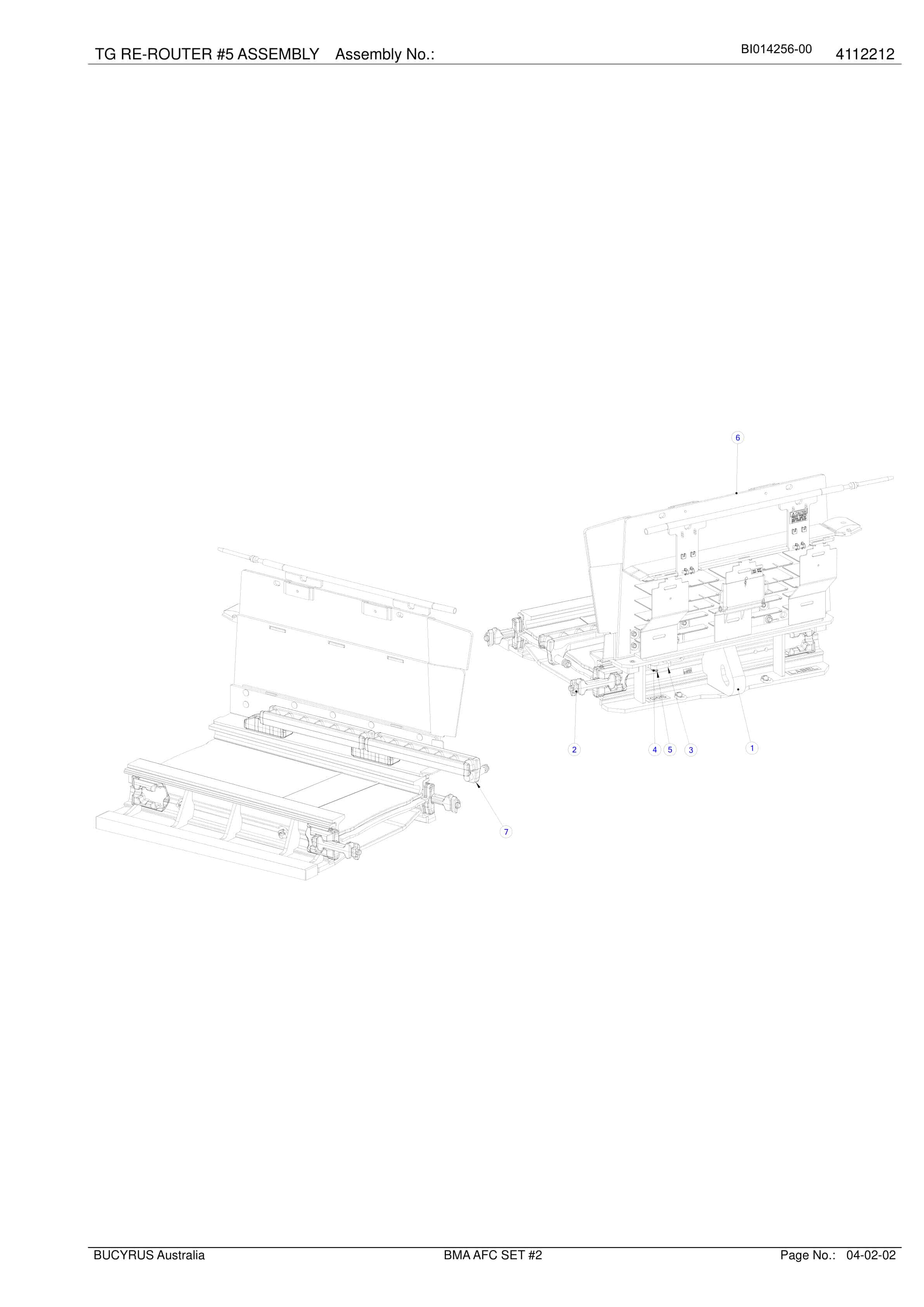 Caterpillar BMA AFC Set 2 Parts Manual BI014256-00-4