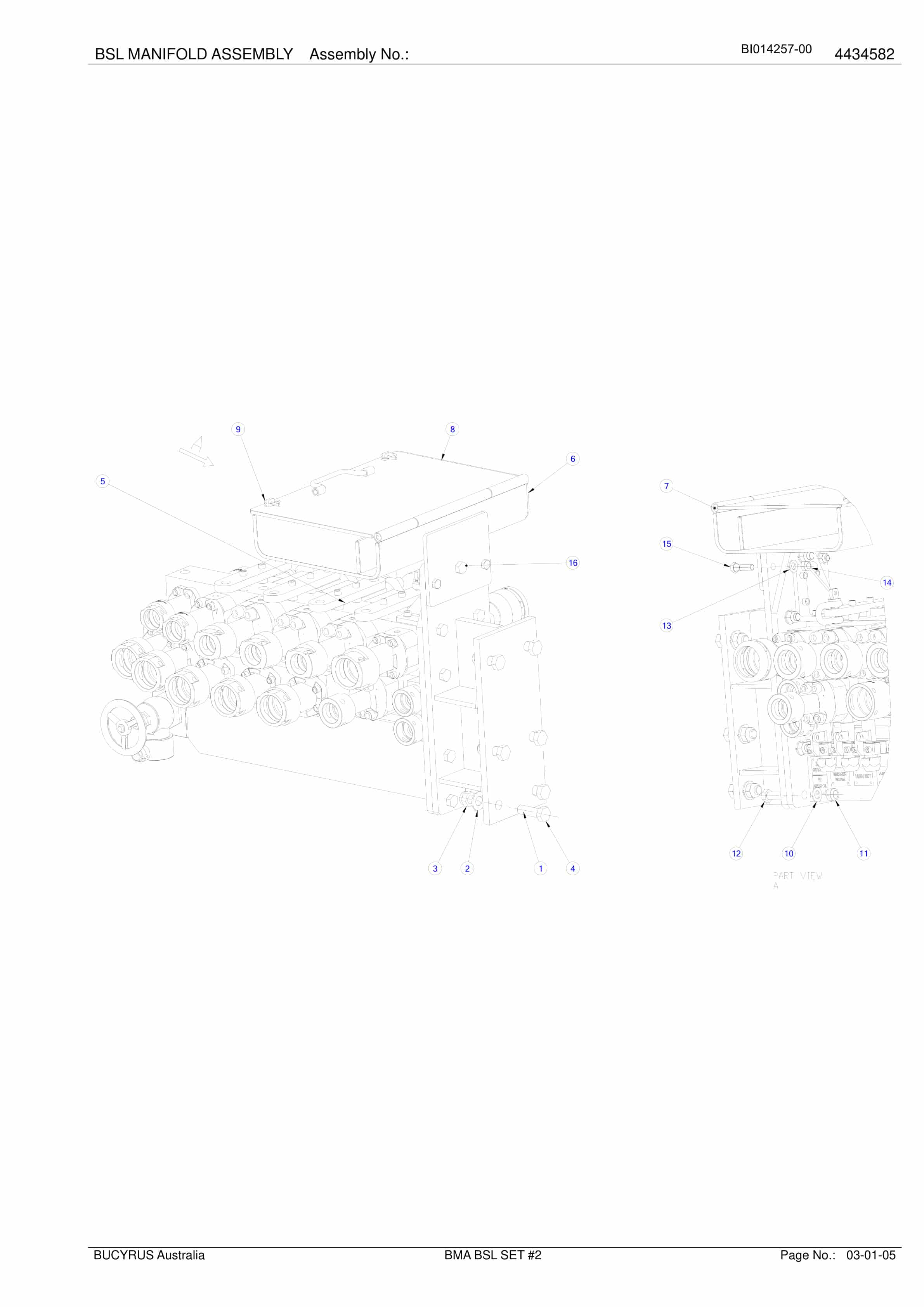 Caterpillar BMA BSL Set 2 Parts Manual BI014257-00-2