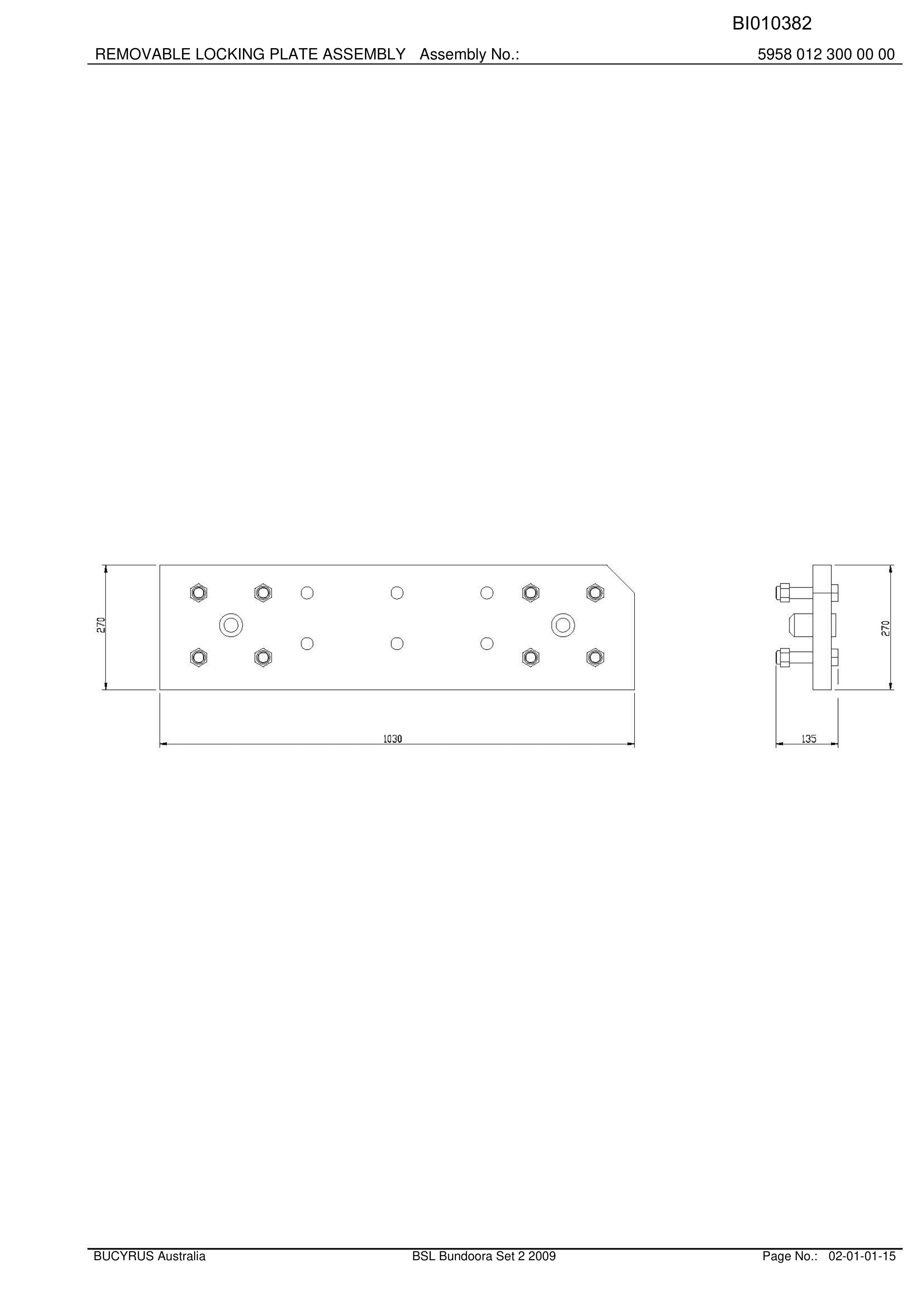 Caterpillar BSL Bundoora Set 2 2009 Parts Manual BI010382-2
