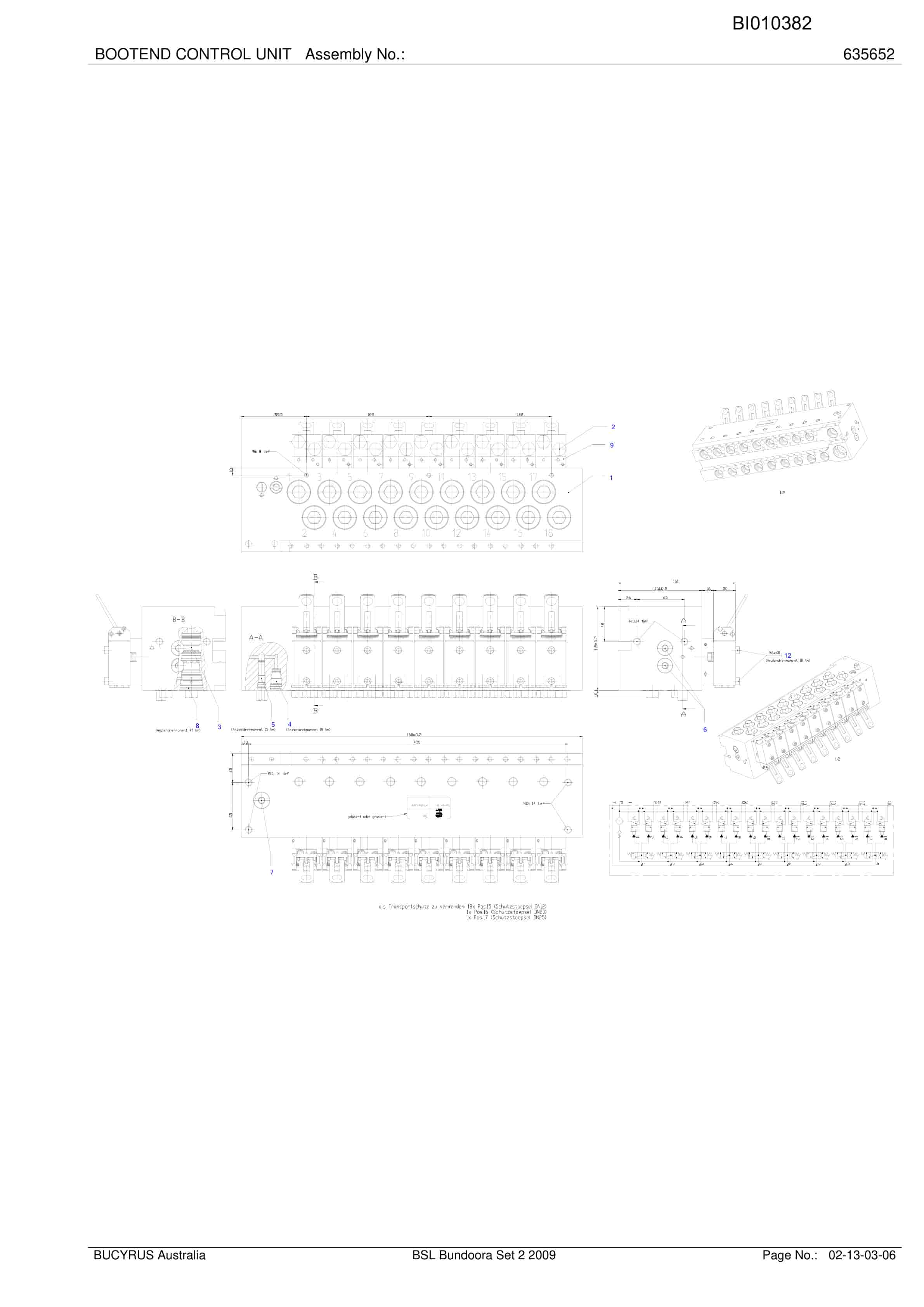 Caterpillar BSL Bundoora Set 2 2009 Parts Manual BI010382-5