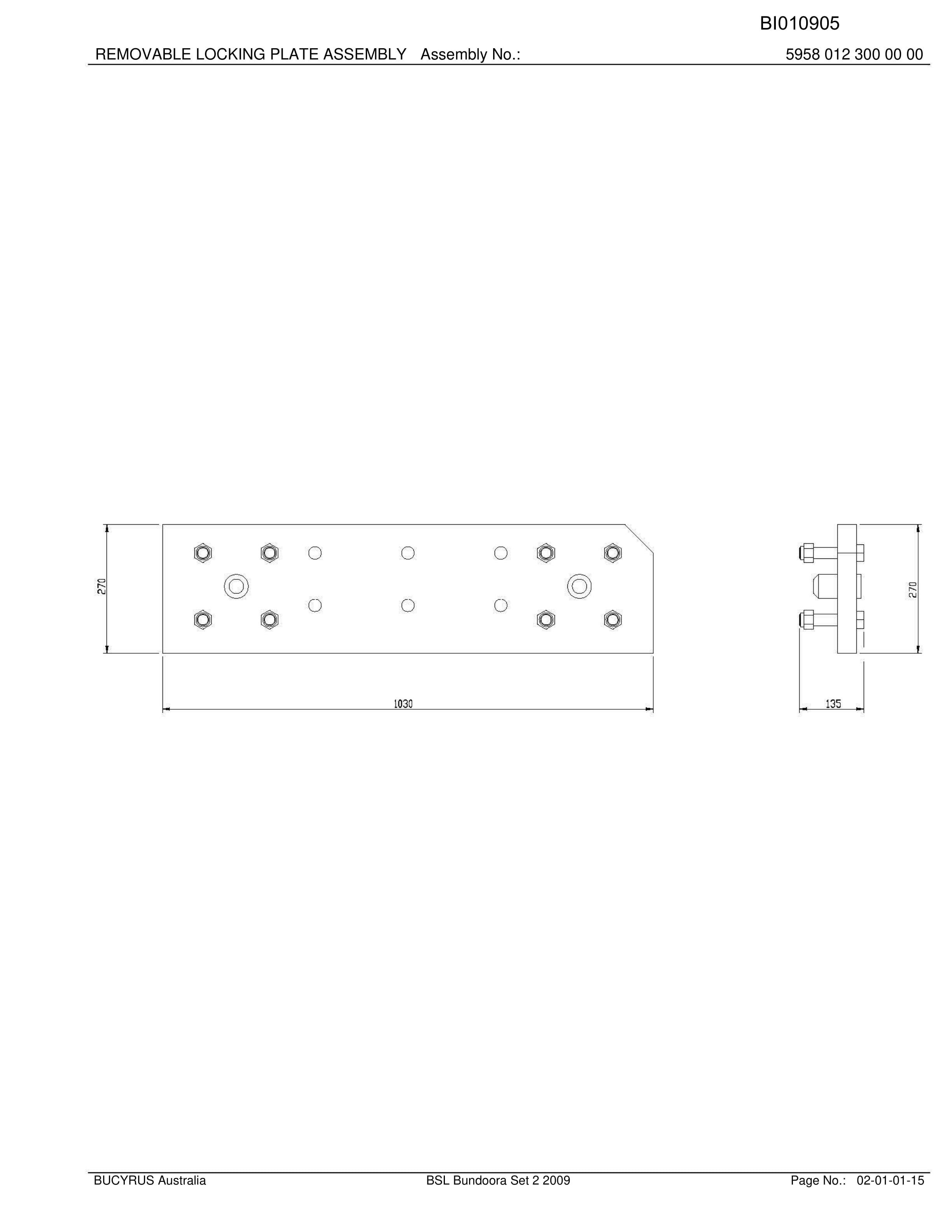 Caterpillar Bundoora BSL And Bootend Parts Manual BI010905-2