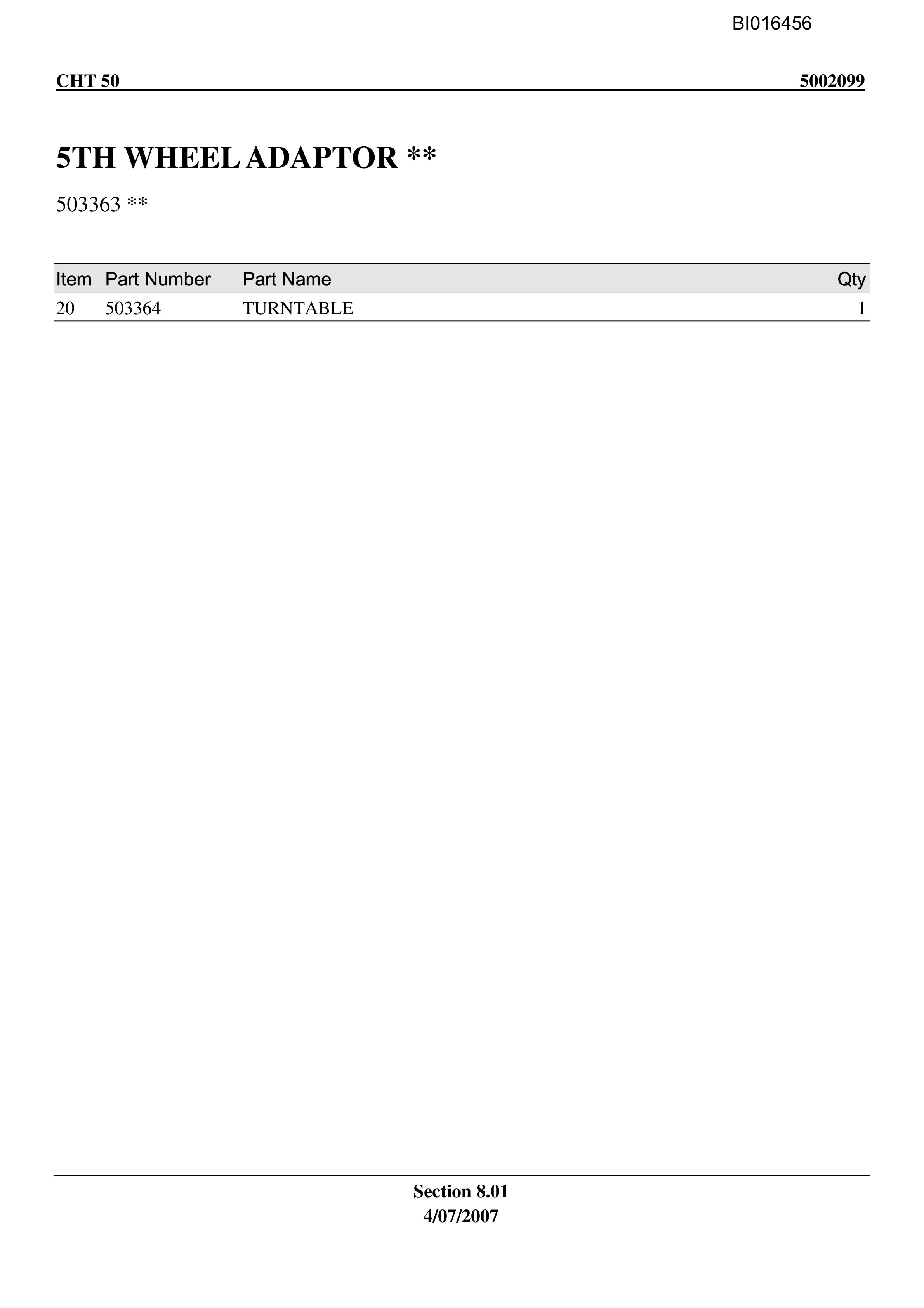 Caterpillar CHT-50 Parts Manual BI016456 4 Caterpillar CHT-50 Parts Manual BI016456 - Image 4