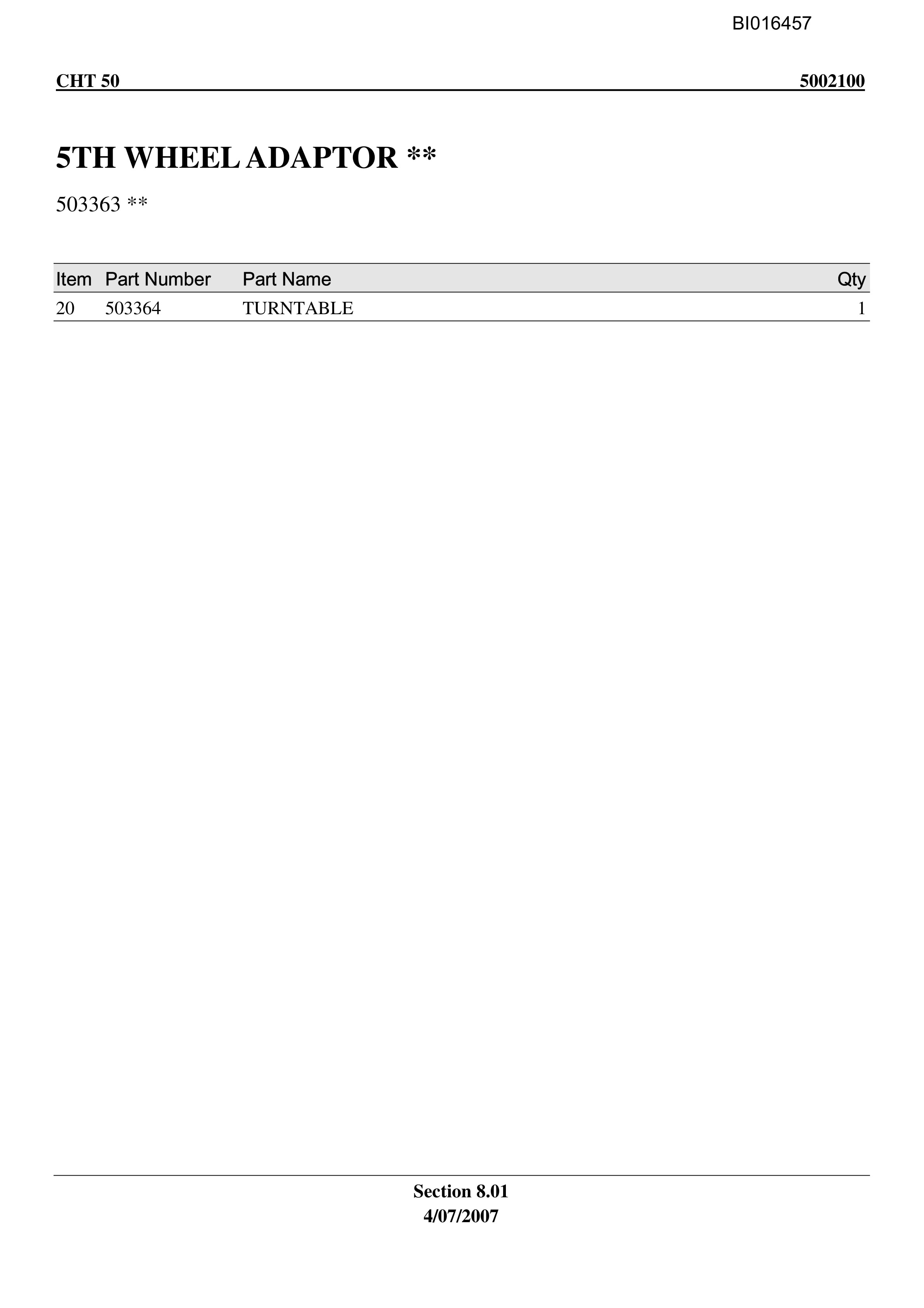 Caterpillar CHT-50 Parts Manual BI016457 4 Caterpillar CHT-50 Parts Manual BI016457 - Image 4