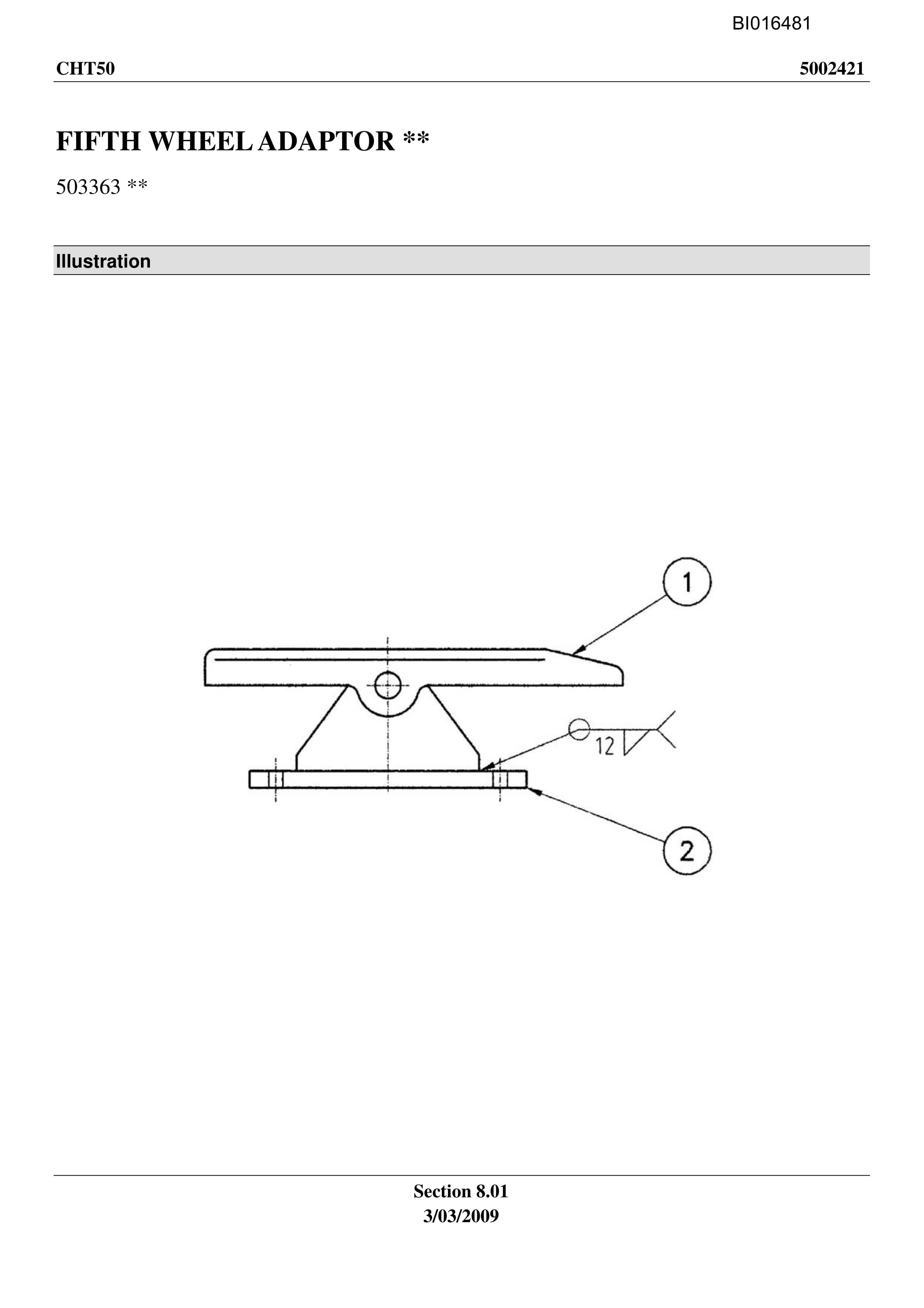 Caterpillar CHT-50 Parts Manual BI016481-4