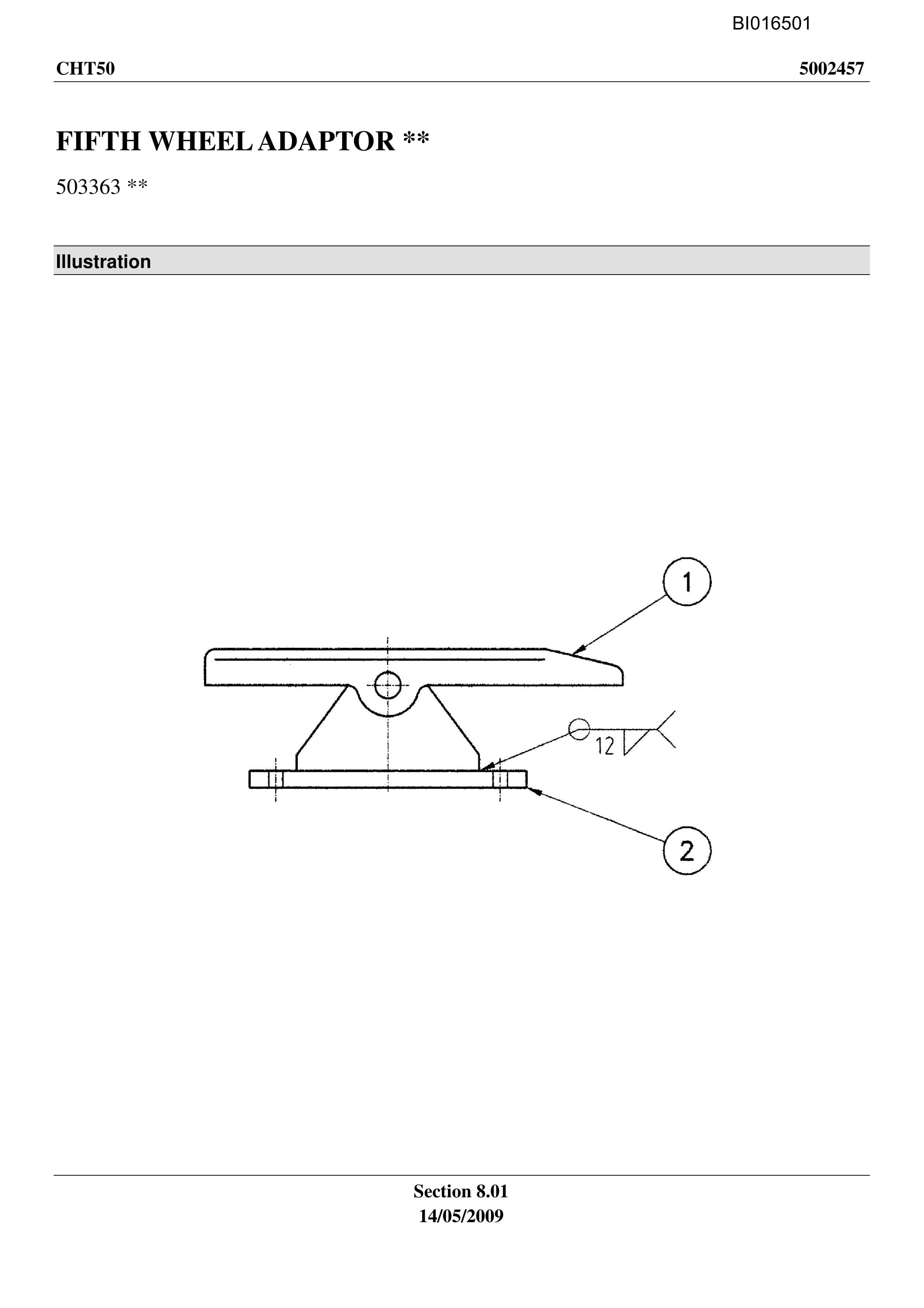 Caterpillar CHT-50 Parts Manual BI016501-4