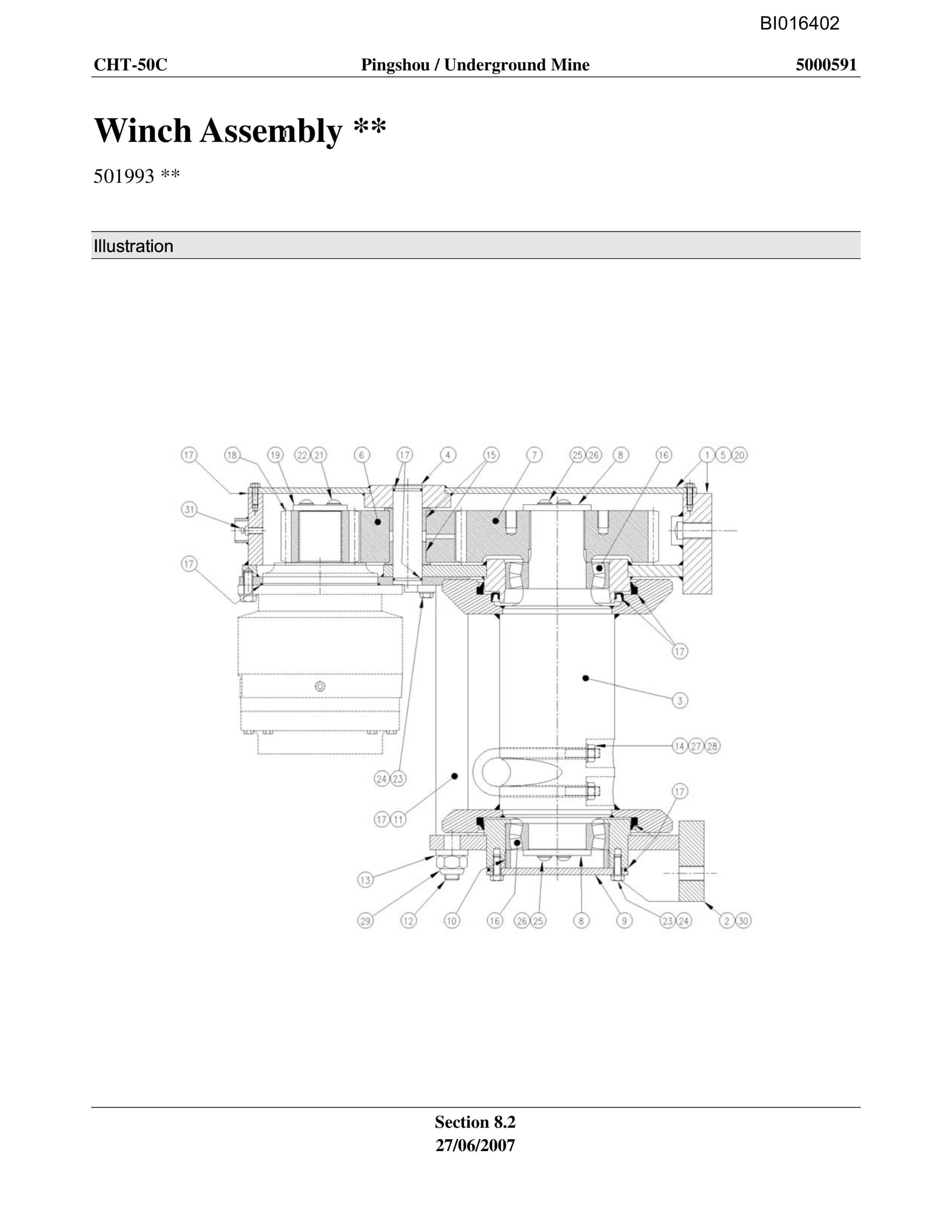 Caterpillar CHT-50C Parts Manual BI016402-5