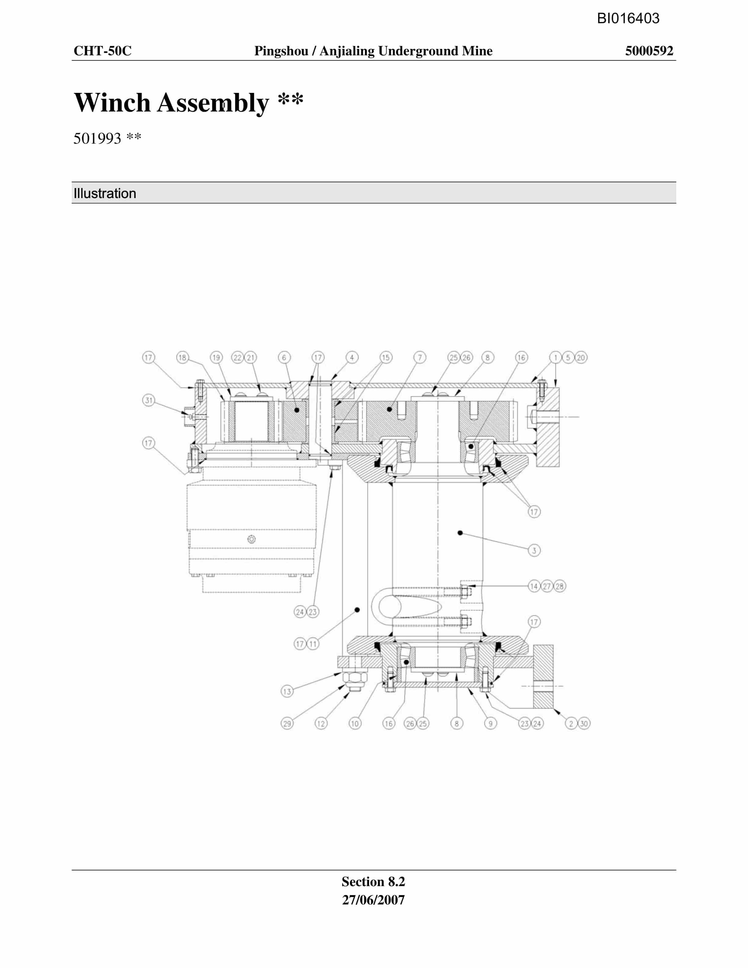 Caterpillar CHT-50C Parts Manual BI016403-5