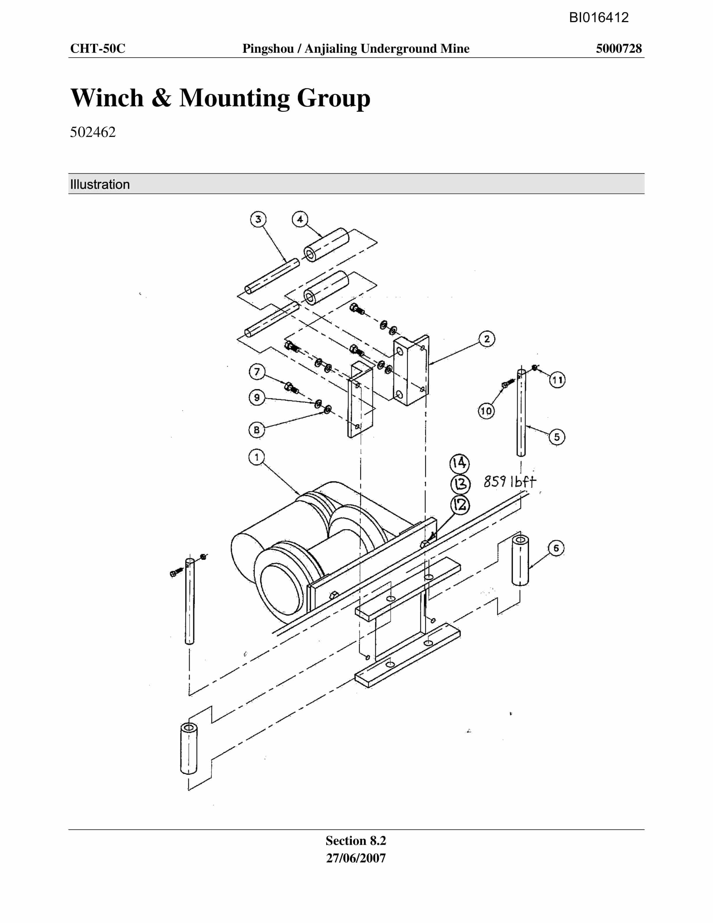 Caterpillar CHT-50C Parts Manual BI016412-4