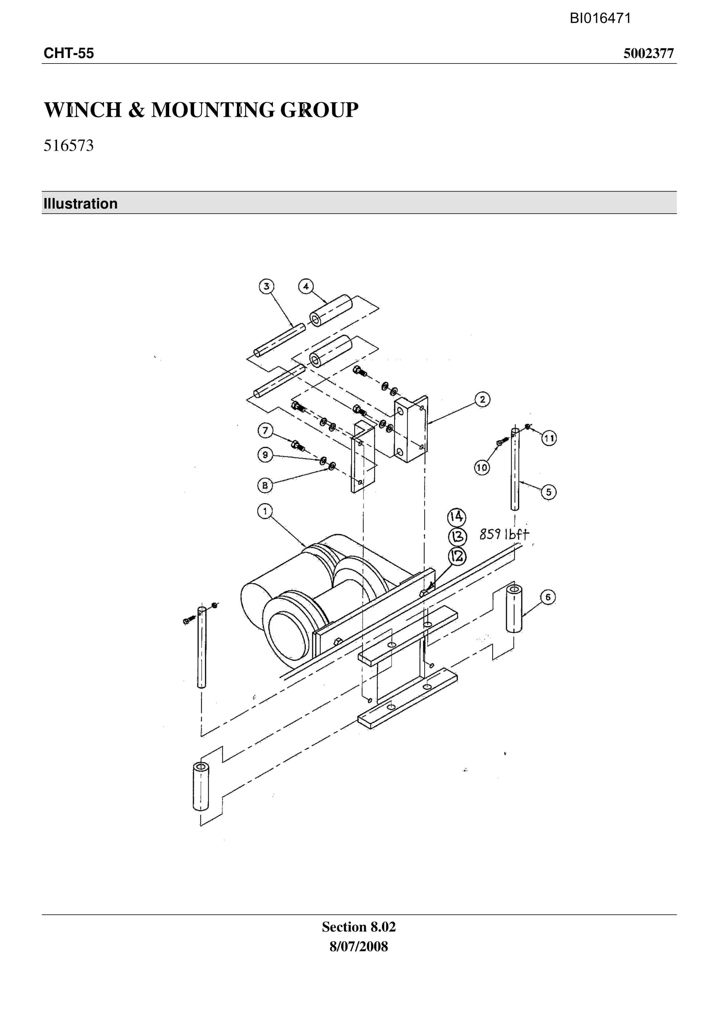 Caterpillar CHT-55 Parts Manual BI016471-5