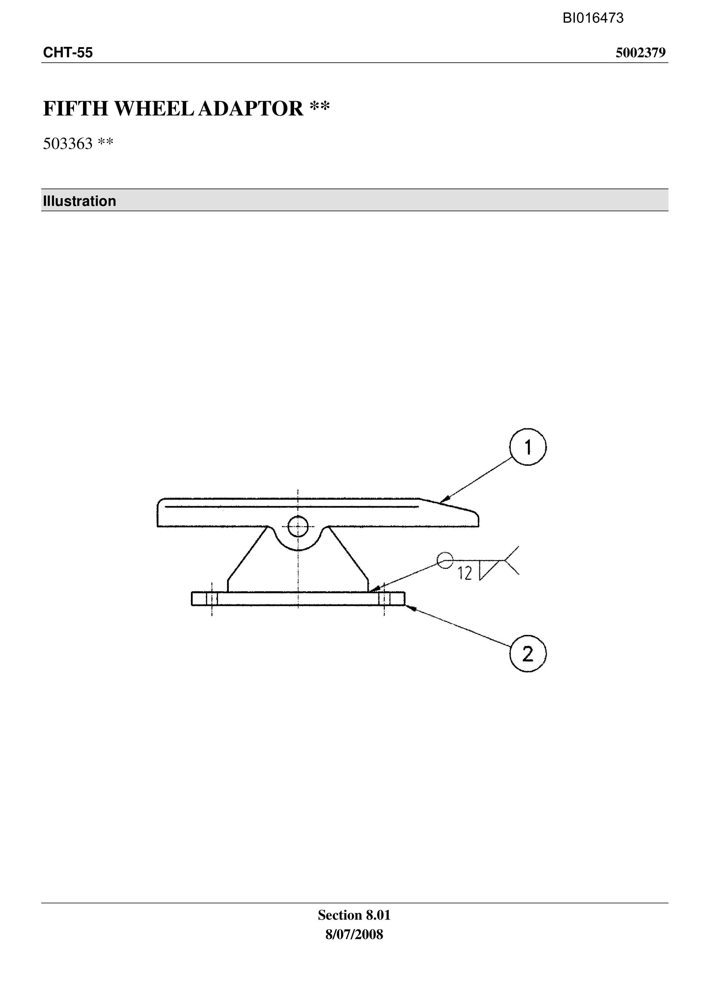 Caterpillar CHT-55 Parts Manual BI016473-4