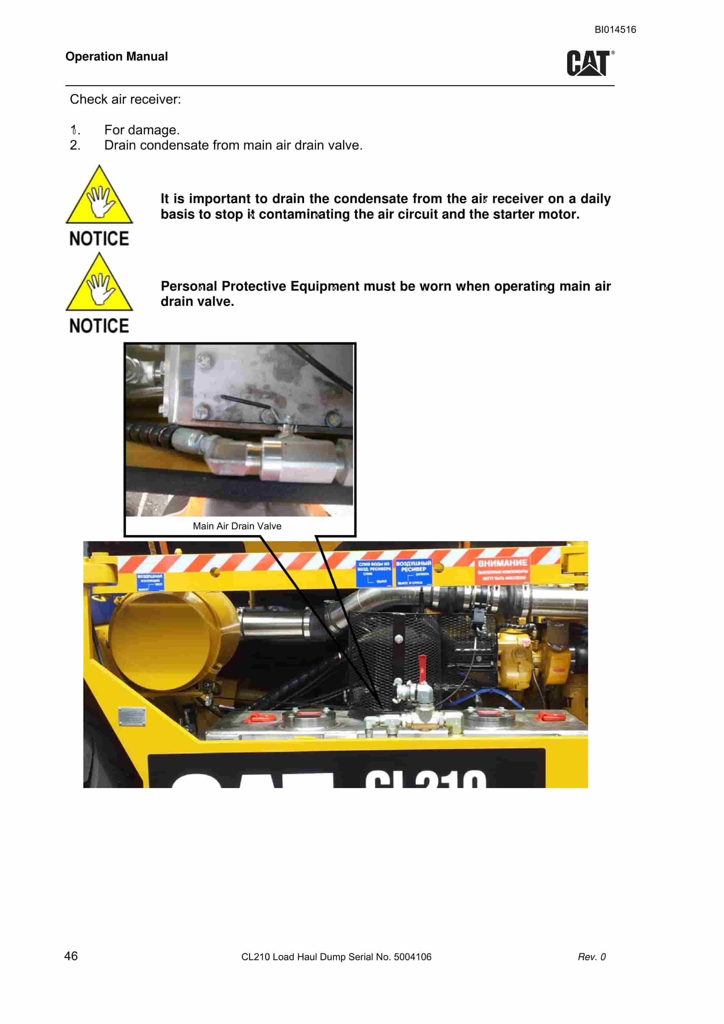 Caterpillar CL210 Load Haul Dump Operation Manual BI014516 2 Caterpillar CL210 Load Haul Dump Operation Manual BI014516 - Image 2