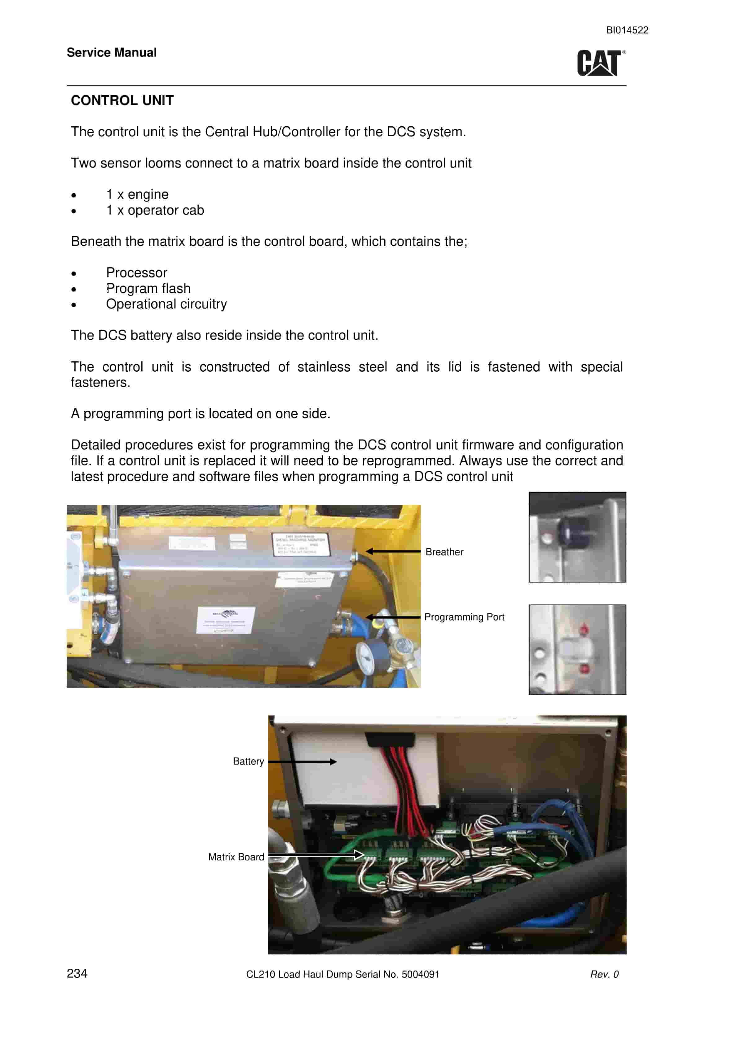 Caterpillar CL210 Load Haul Dump Service Manual BI014522 4 Caterpillar CL210 Load Haul Dump Service Manual BI014522 - Image 4