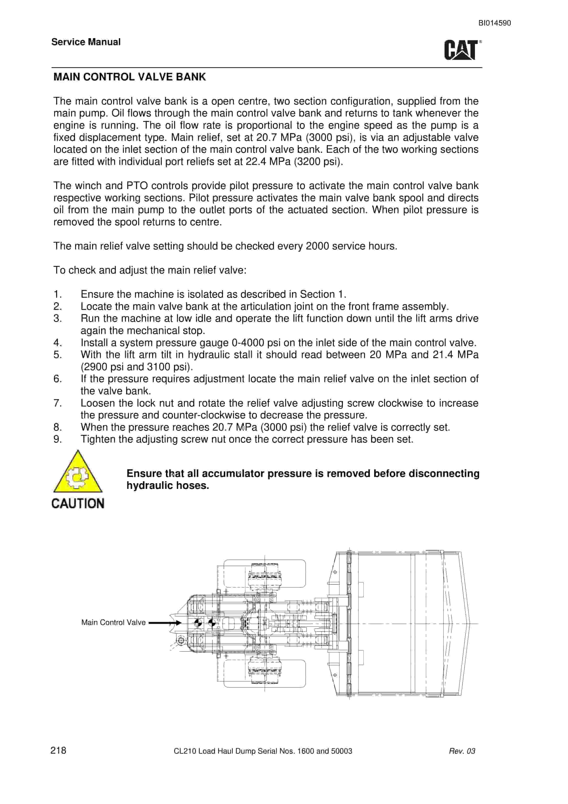 Caterpillar CL210 Load Haul Dump Service Manual BI014590 4 Caterpillar CL210 Load Haul Dump Service Manual BI014590 - Image 4