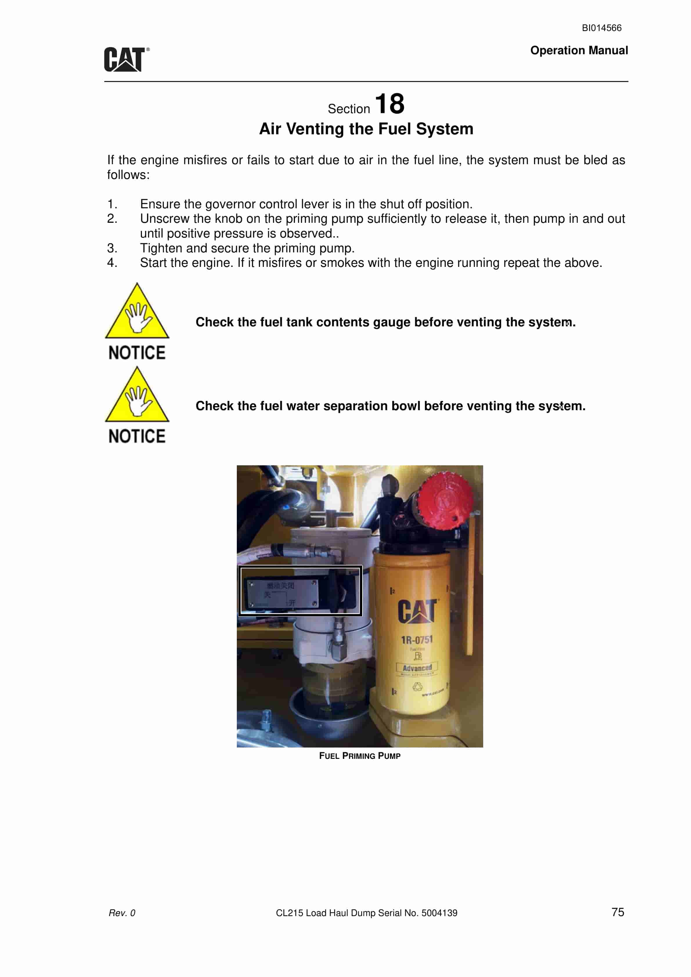 Caterpillar CL215 Load Haul Dump Operation Manual BI014566 5 Caterpillar CL215 Load Haul Dump Operation Manual BI014566 - Image 5