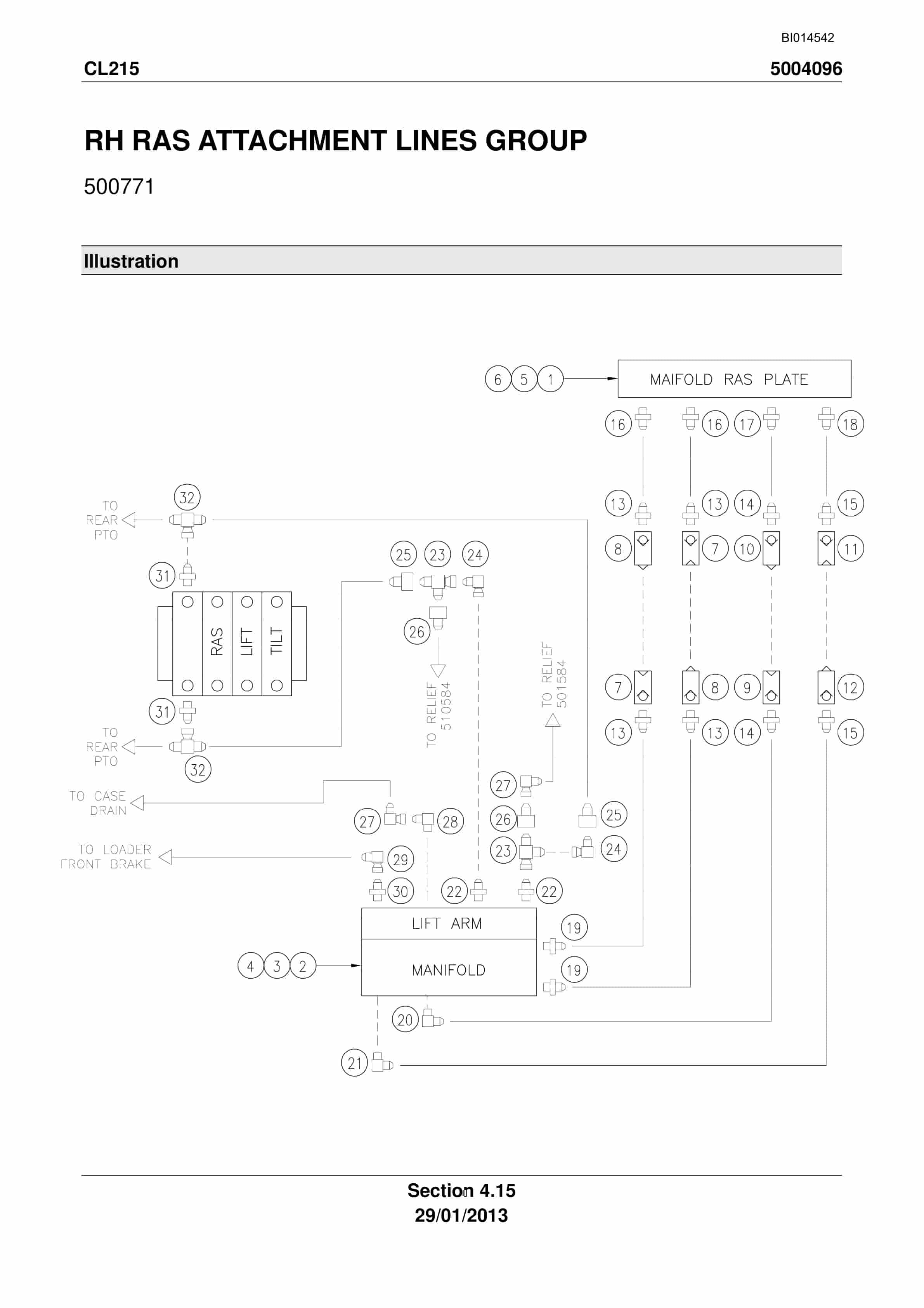 Caterpillar CL215 Load Haul Dump Parts Manual BI014542-3