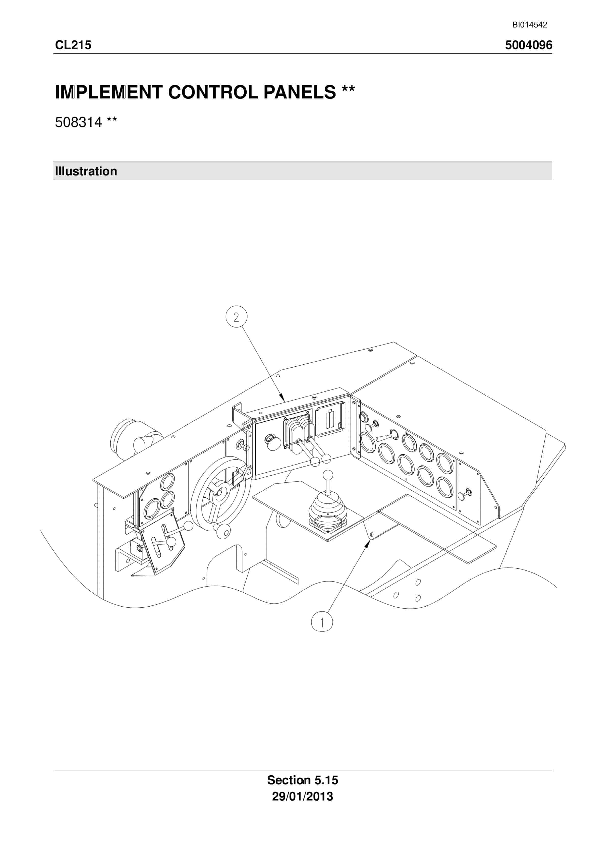 Caterpillar CL215 Load Haul Dump Parts Manual BI014542-5