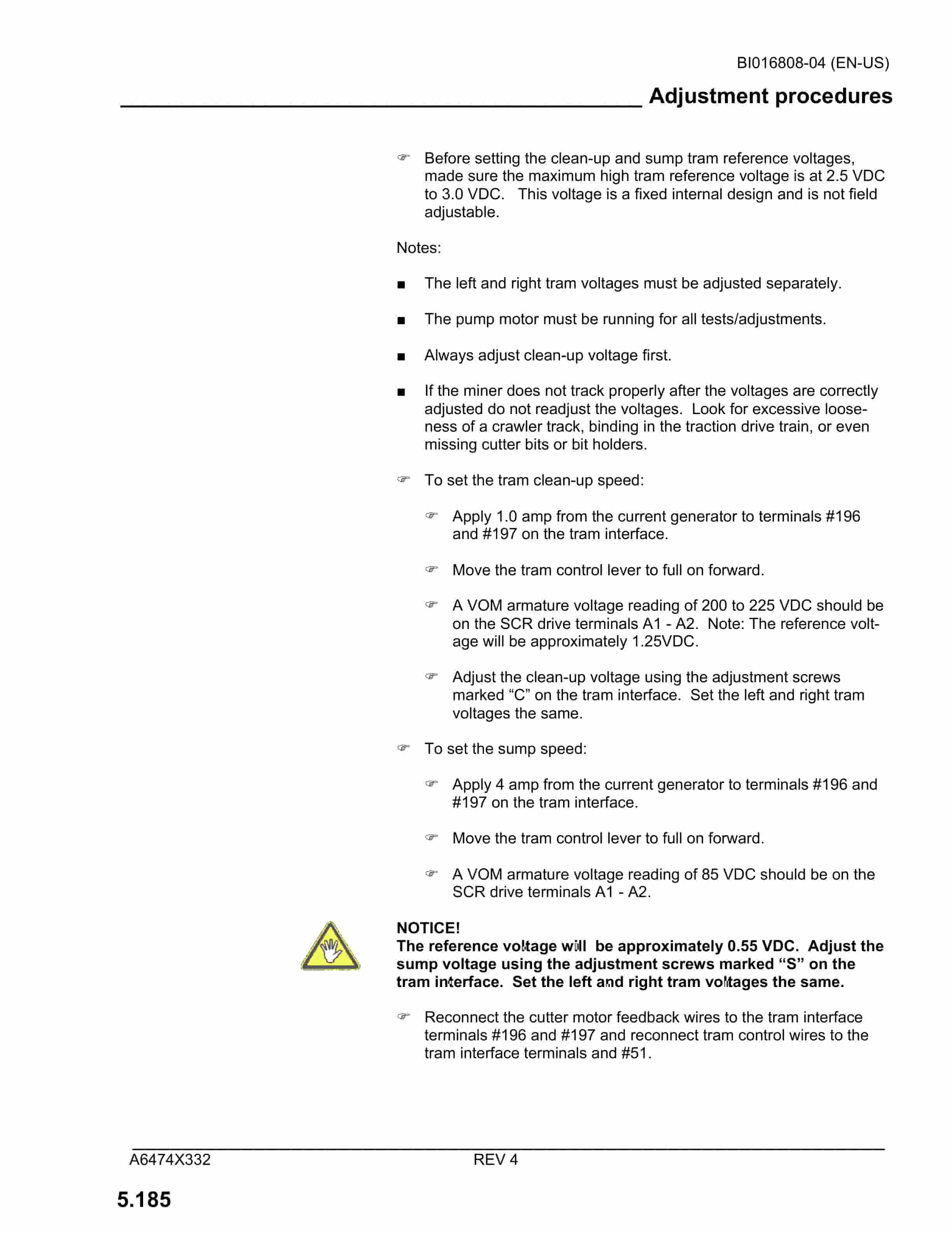 Caterpillar CM210 Continuous Miner Operation And Maintenance Manual BI016808-04-3