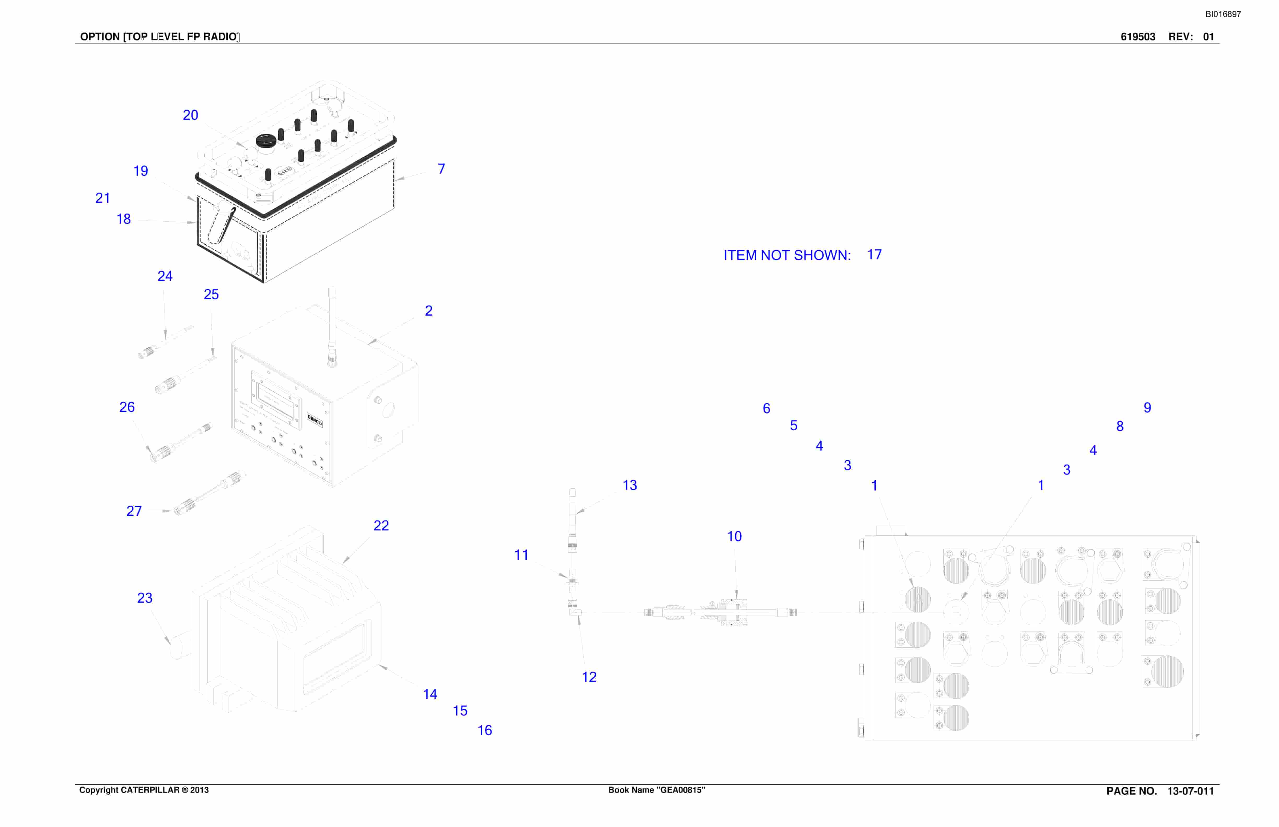 Caterpillar CM210 Continuous Miner Parts Manual BI016897-3