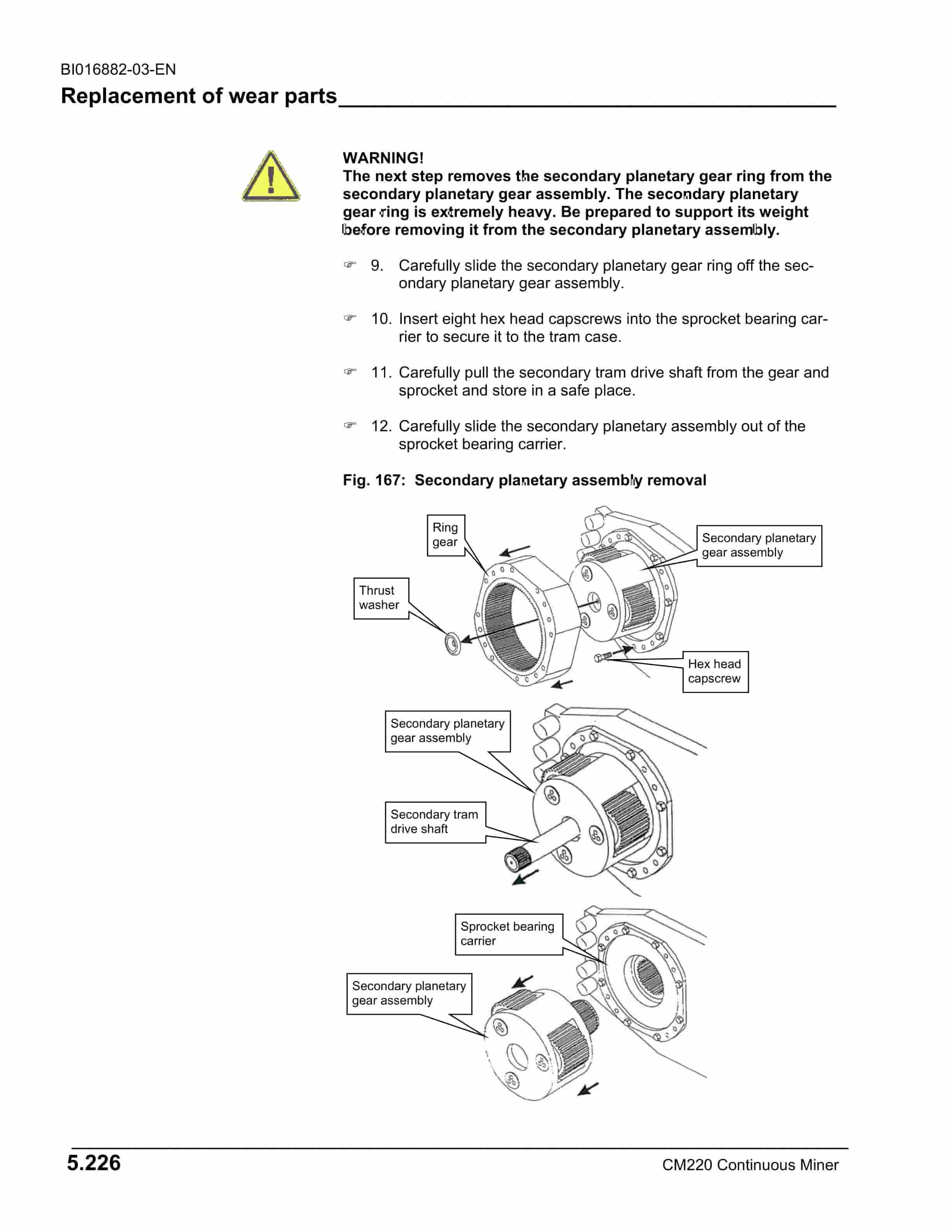 Caterpillar CM220 AC Continuous Miner Operation And Maintenance Manual BI016882-03-EN-5