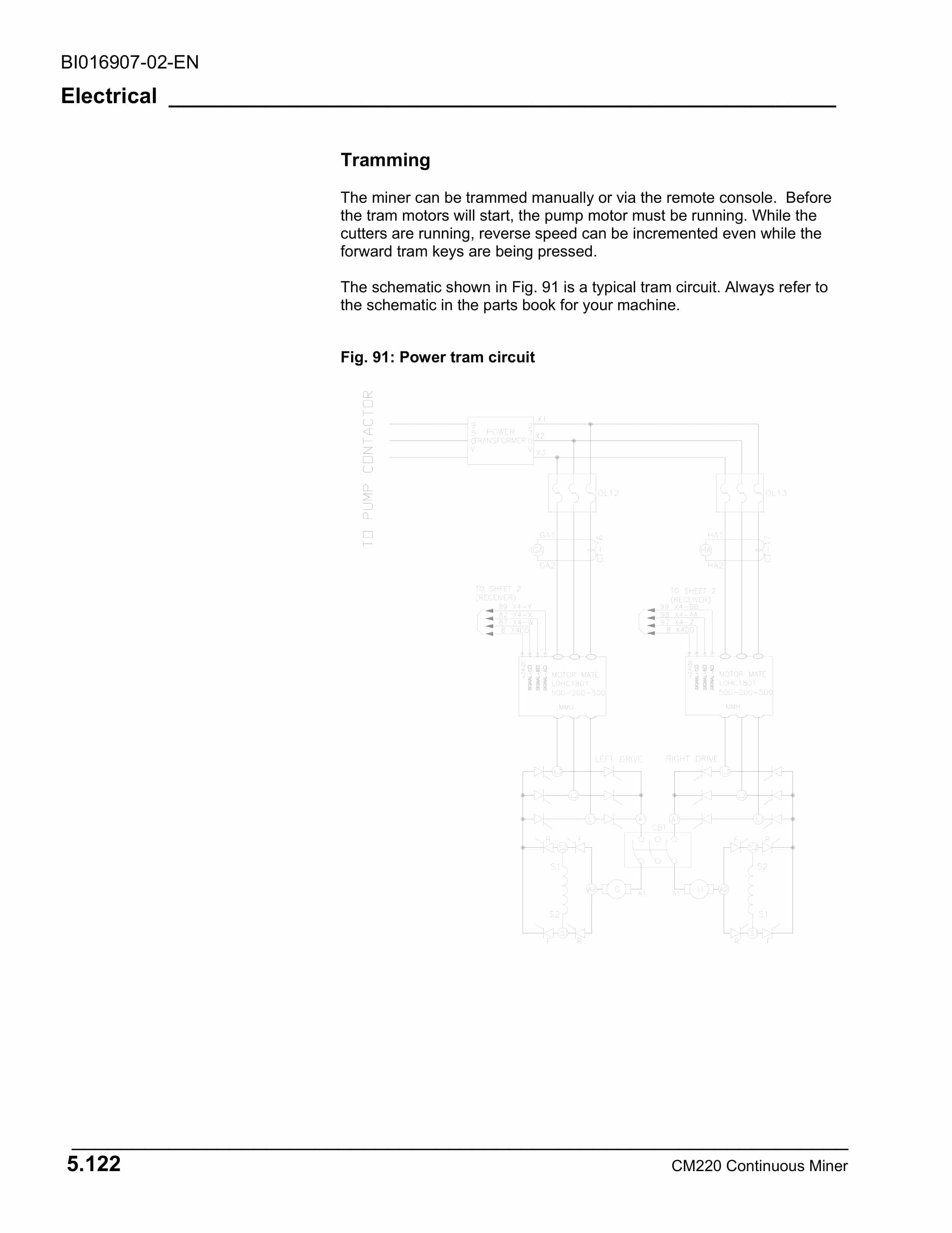 Caterpillar CM220 Continuous Miner Operation And Maintenance Manual BI016907-02-EN-2