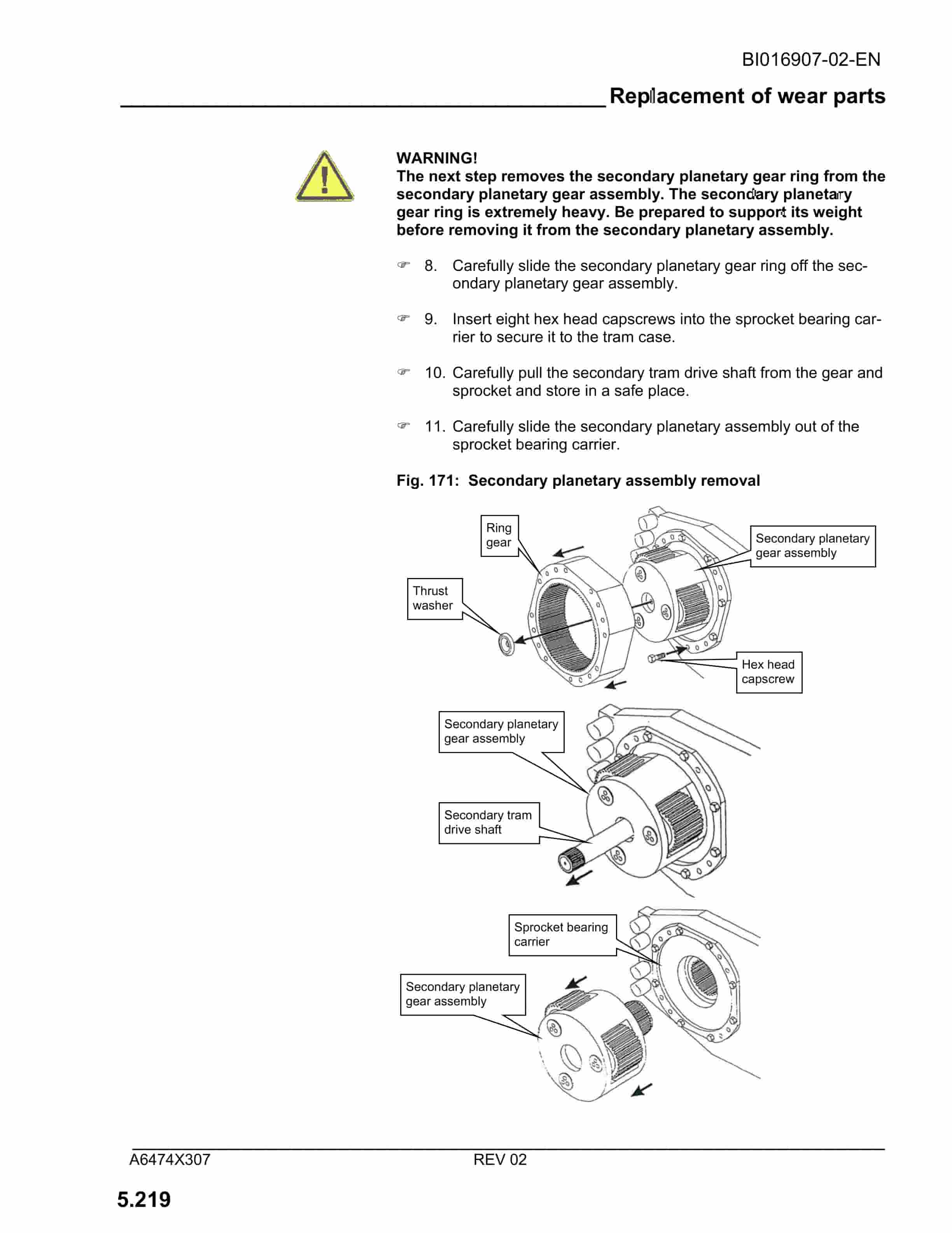 Caterpillar CM220 Continuous Miner Operation And Maintenance Manual BI016907-02-EN-5