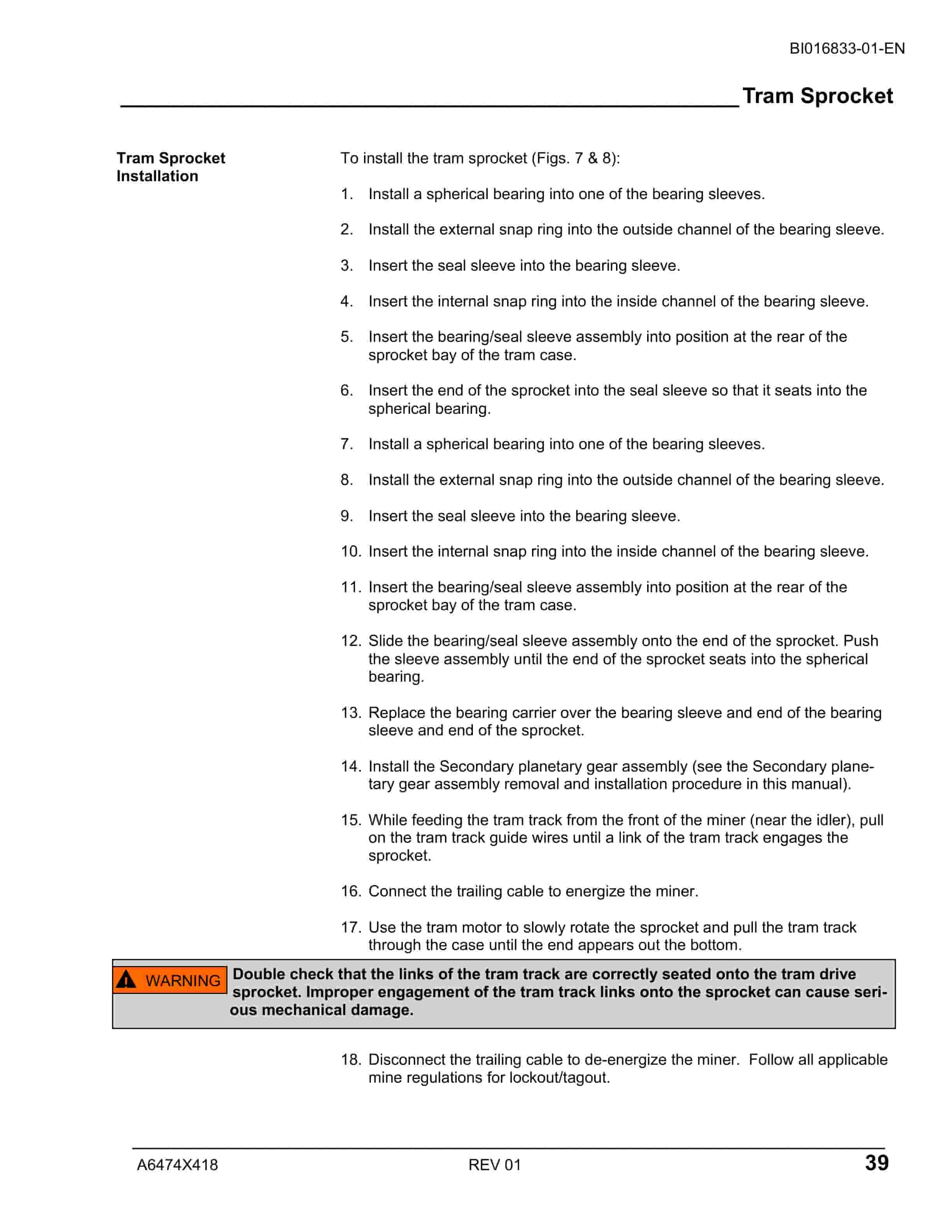 Caterpillar CM230 Continuous Miner Operation And Maintenance Manual BI016833-01-EN-5