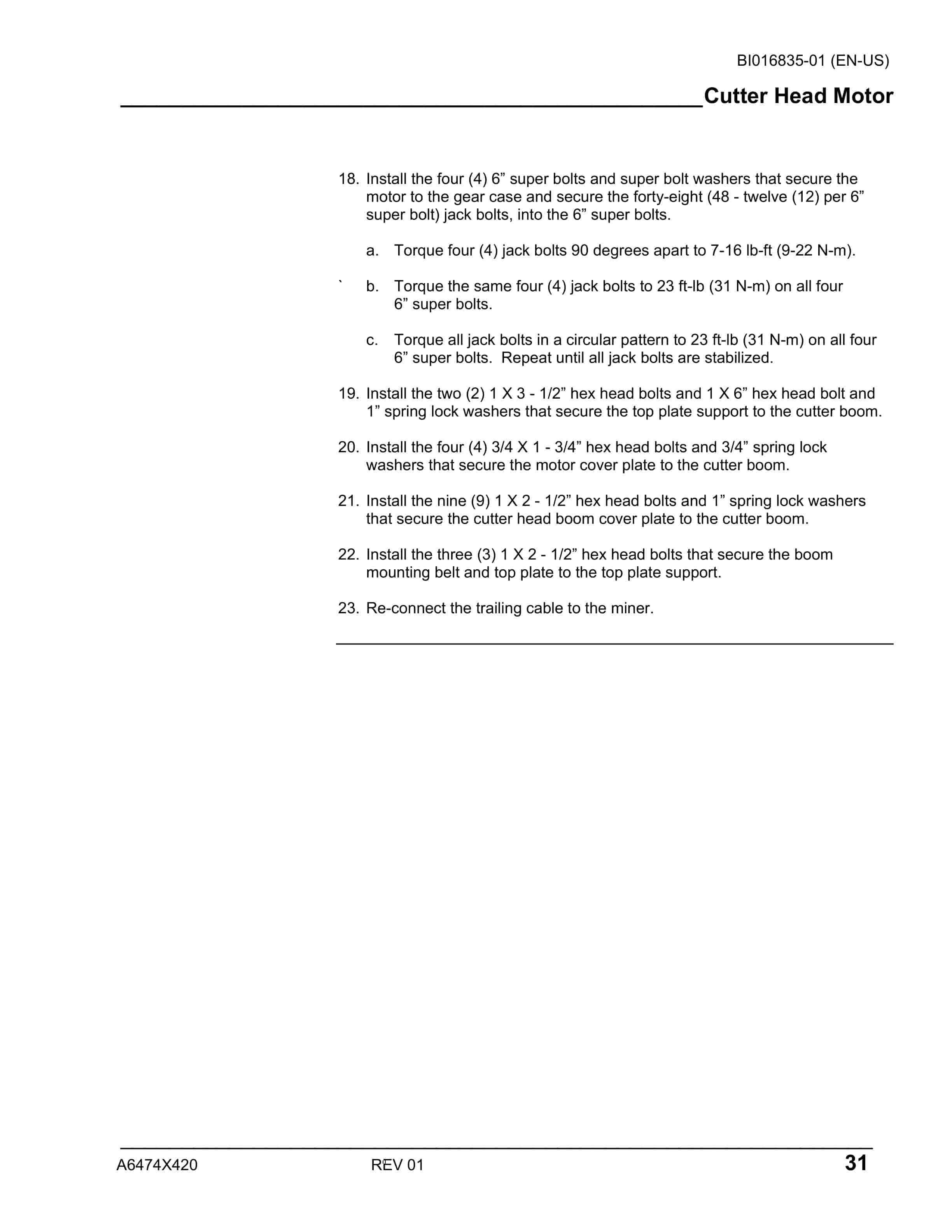 Caterpillar CM230 Continuous Miner Operation And Maintenance Manual BI016835-01-4
