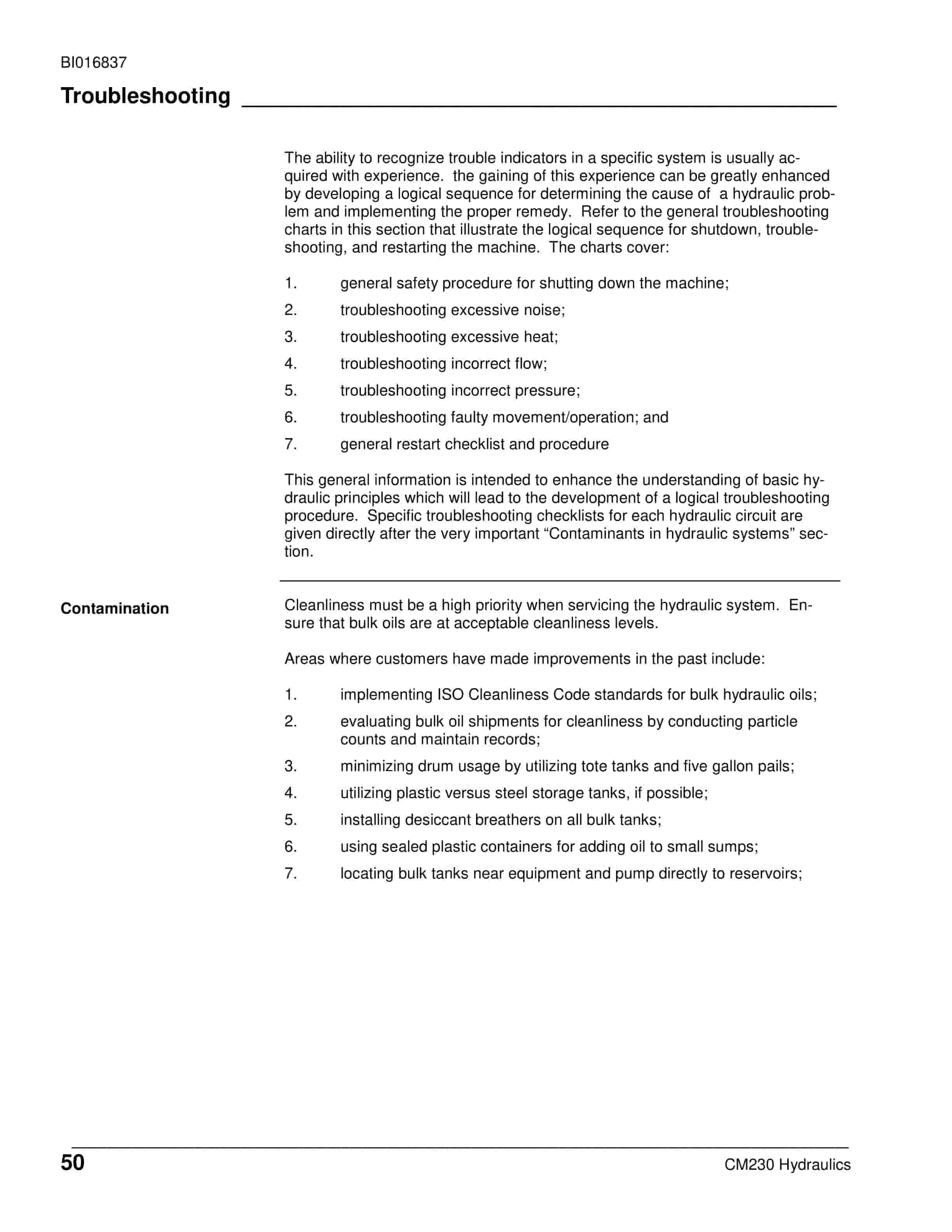 Caterpillar CM230 Continuous Miner Operation And Maintenance Manual BI016837-4