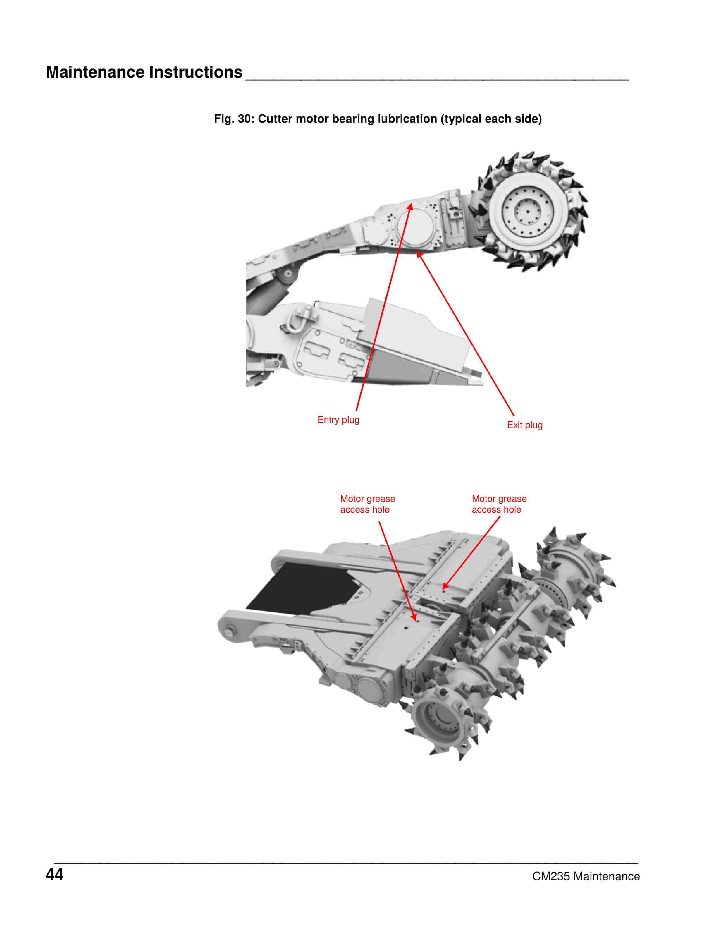 Caterpillar CM235 Continuous Miner Operation And Maintenance Manual BI016848-4