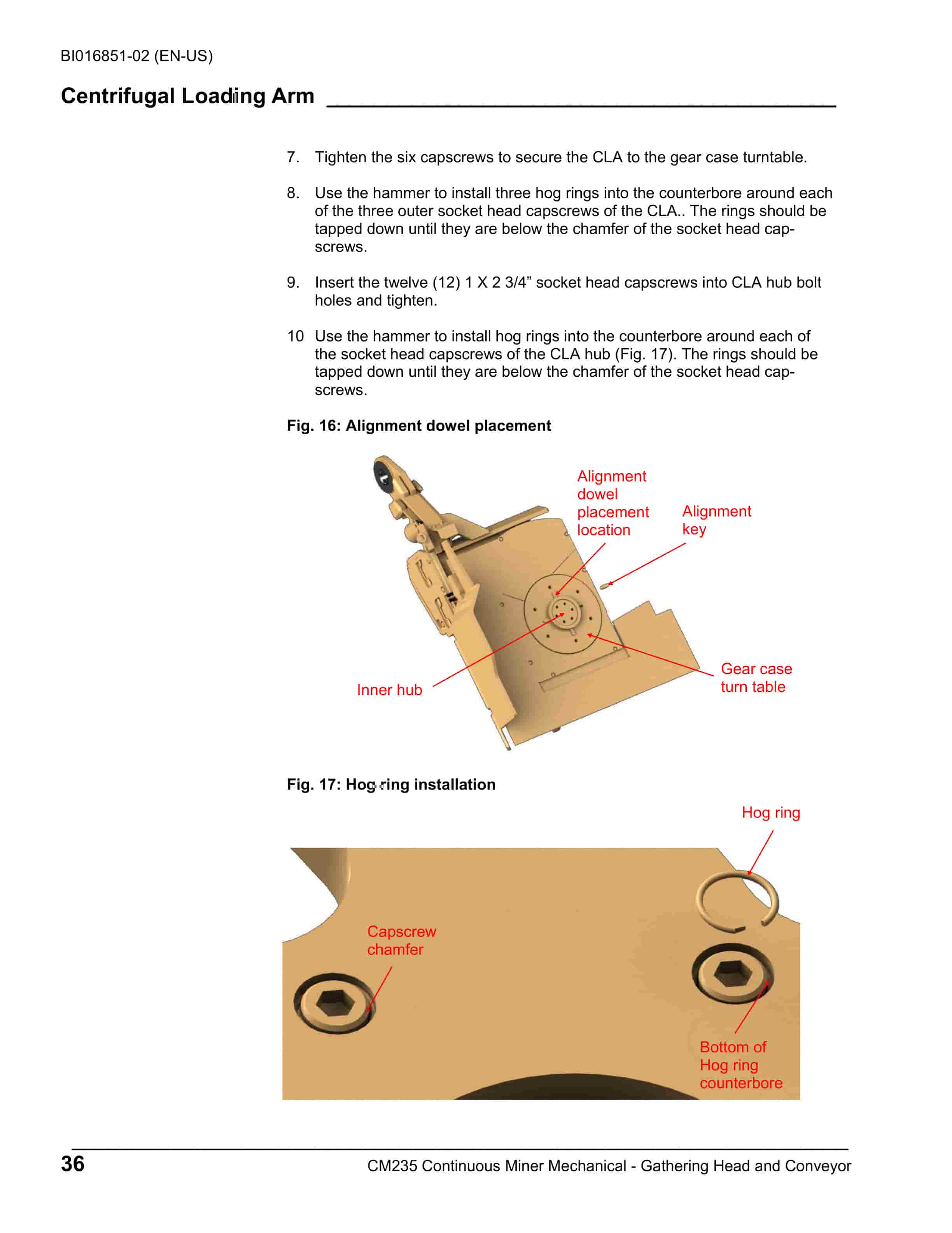 Caterpillar CM235 Continuous Miner Operation And Maintenance Manual BI016851-02-4