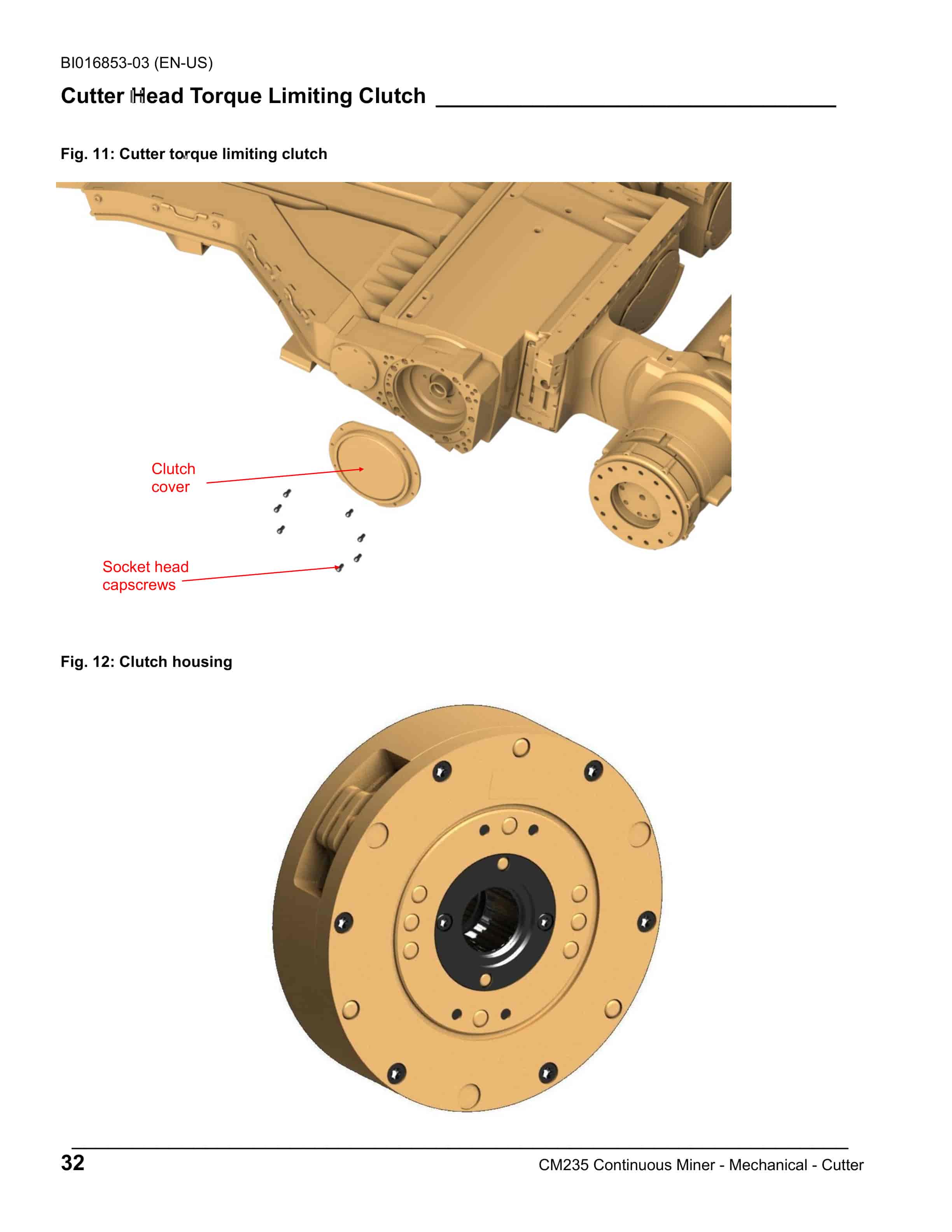 Caterpillar CM235 Continuous Miner Operation And Maintenance Manual BI016853-03-4